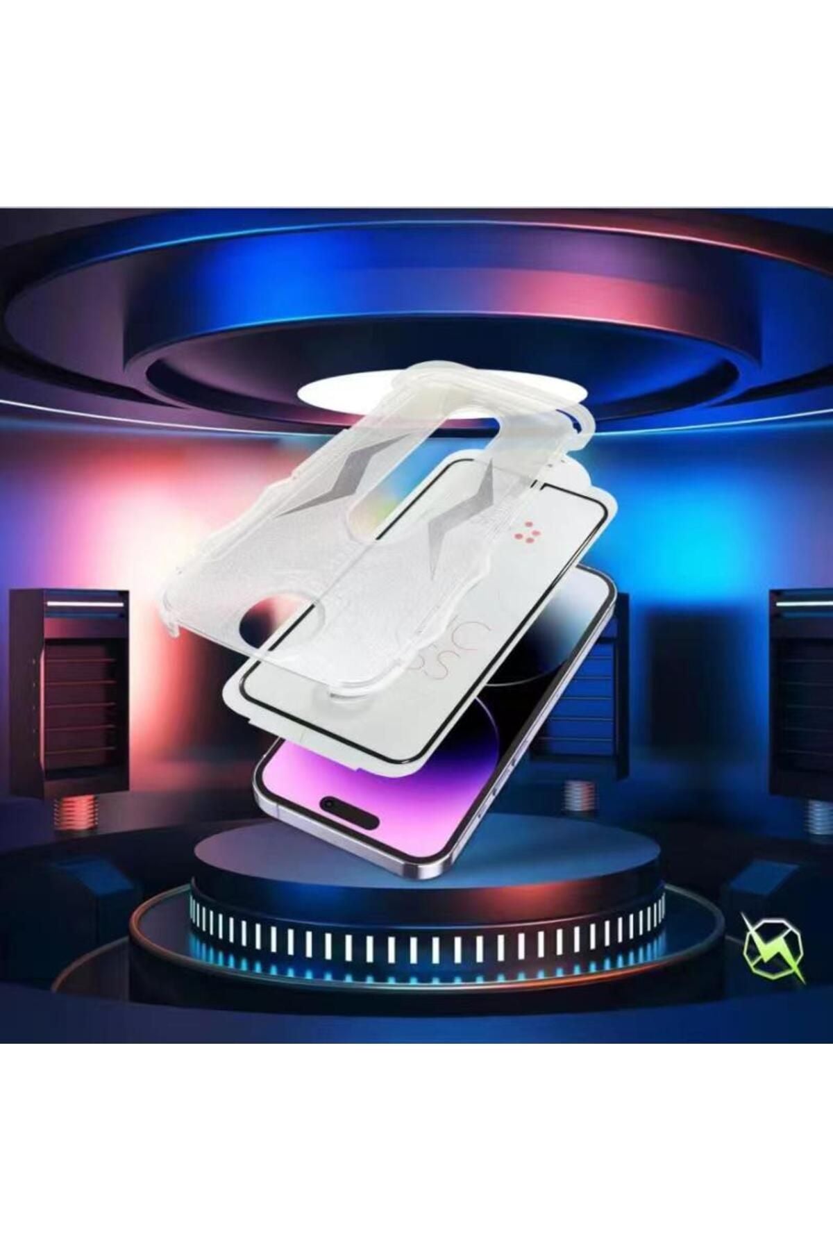 iPhone 13 Uyumlu Zore Kolay Uygulama Aparatlı 5D Magic Glass Cam Ekran Koruyucu