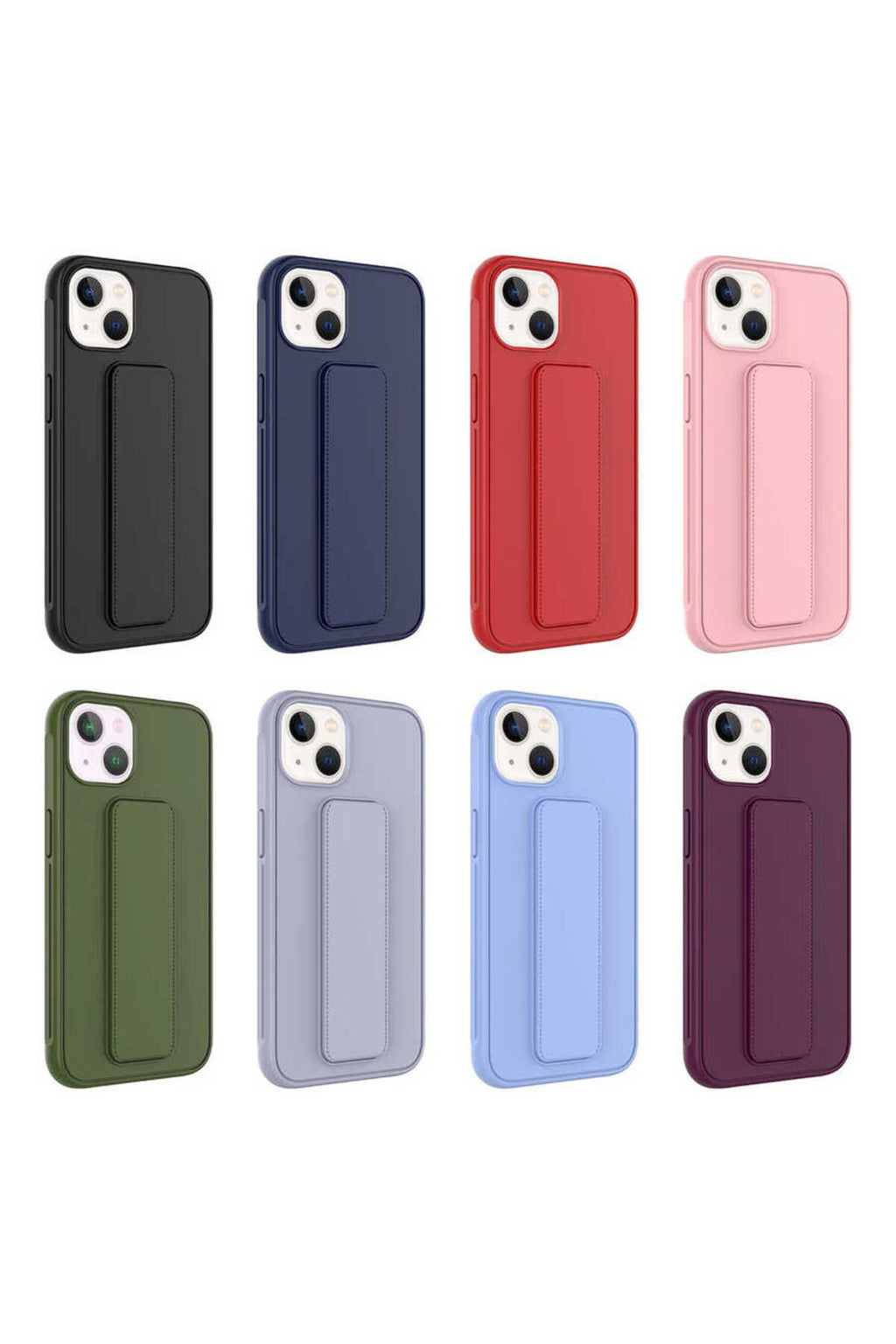 iPhone 14 Uyumlu Zore Qstand Kılıf-Mürdüm