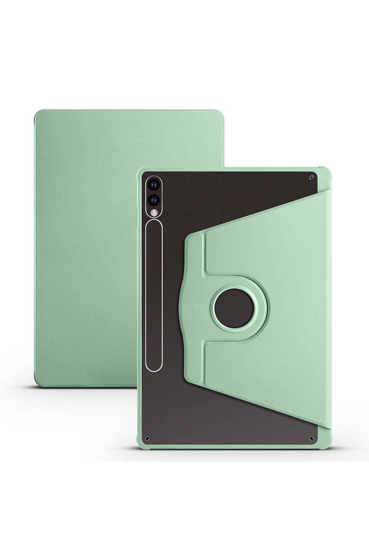 Galaxy Tab S9 Plus Kılıf Uyumlu Termik Kalem Bölmeli Dönebilen Standlı Kılıf-Lavendery Gray