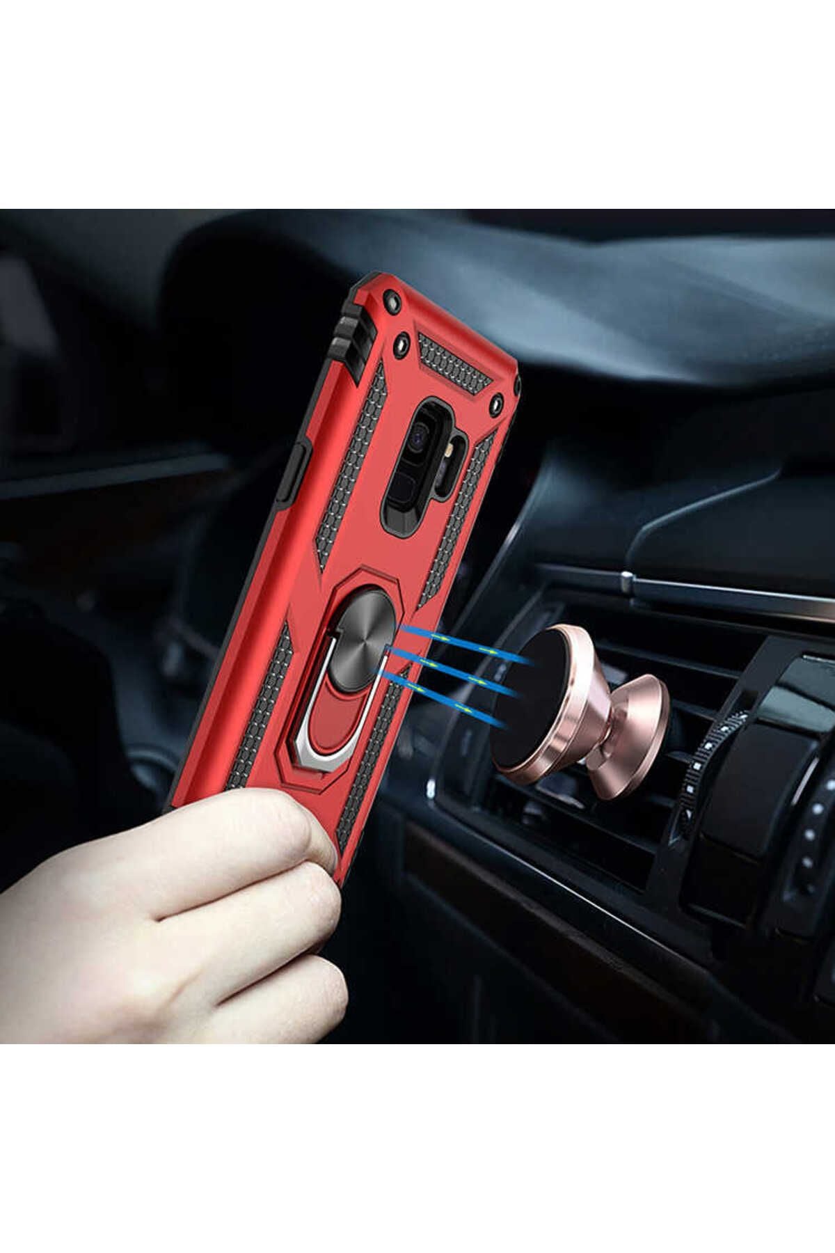 Galaxy S9 Kılıf Zore Vega Kapak - Kırmızı