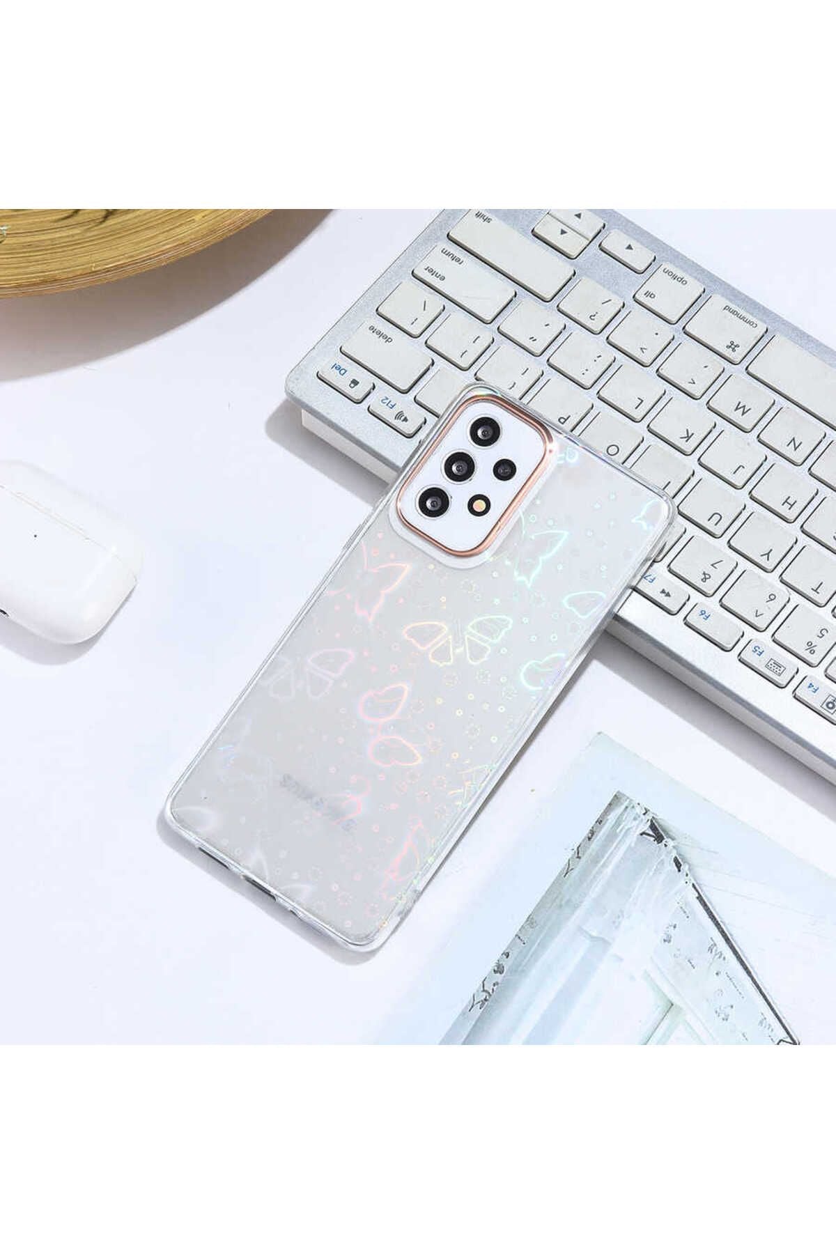 Galaxy A53 5G Kılıf Zore Sidney Desenli Sert Kapak - Heart No1