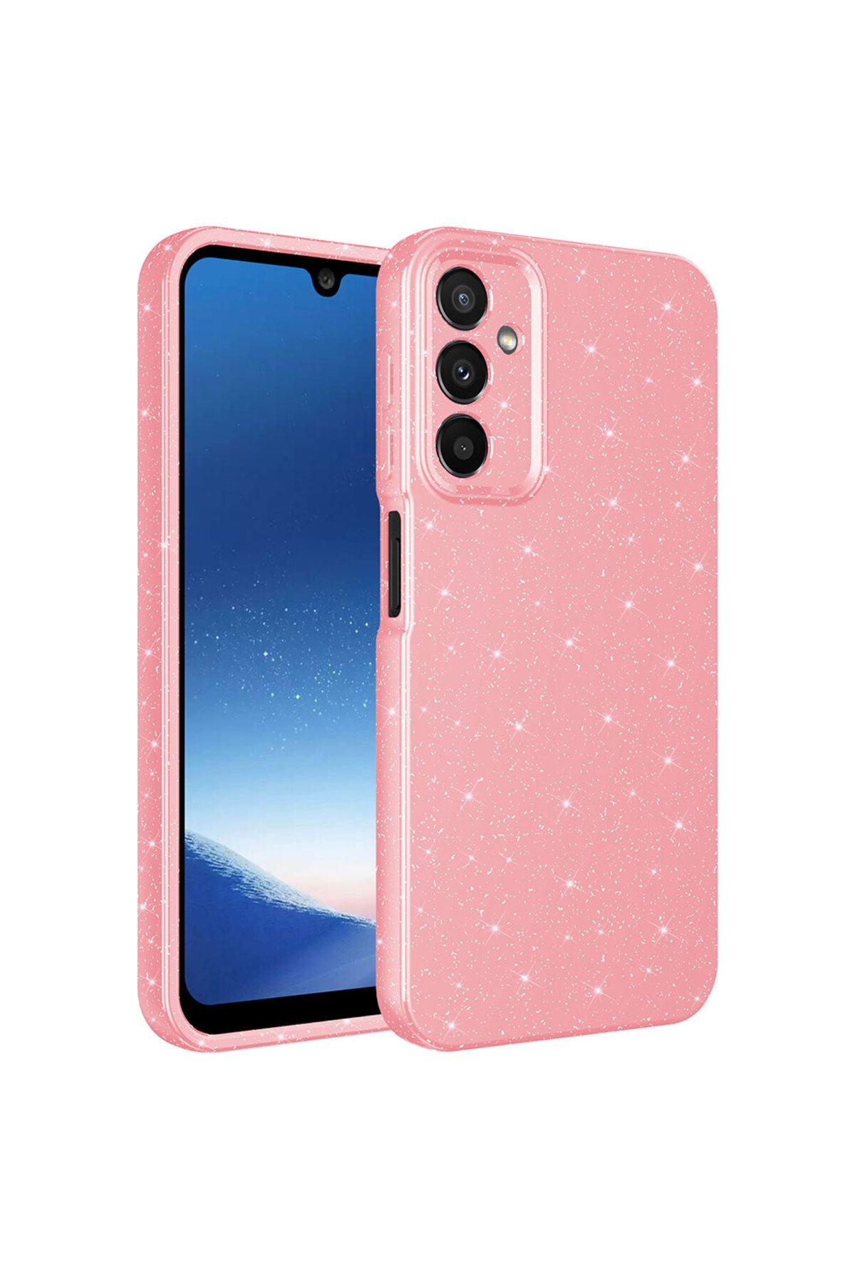 Galaxy A24 Kılıf Kamera Korumalı Simli Lüks Zore Koton Kapak - Gümüş