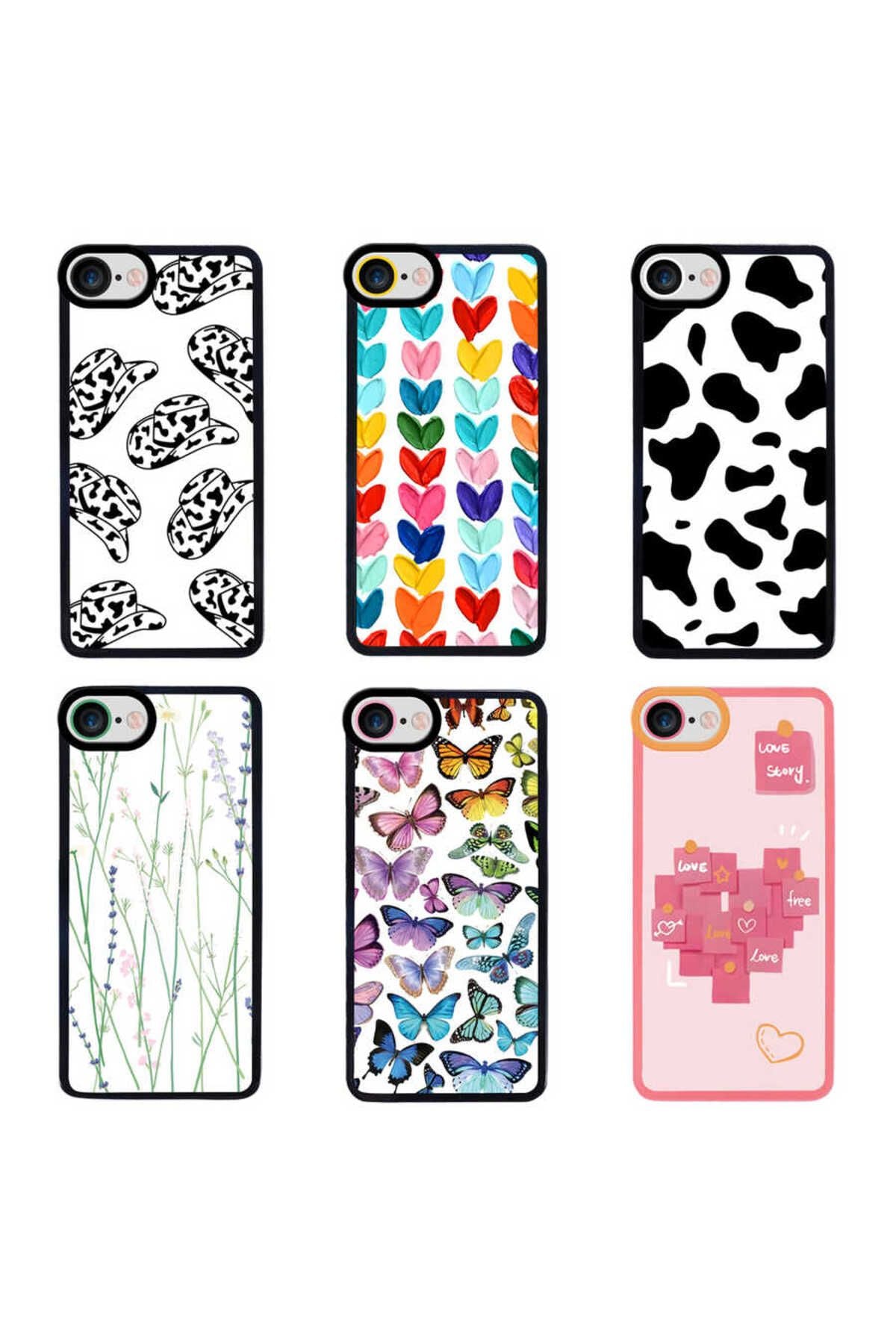 iPhone 8 Kılıf Zore M-Fit Desenli Kapak - Flower No4