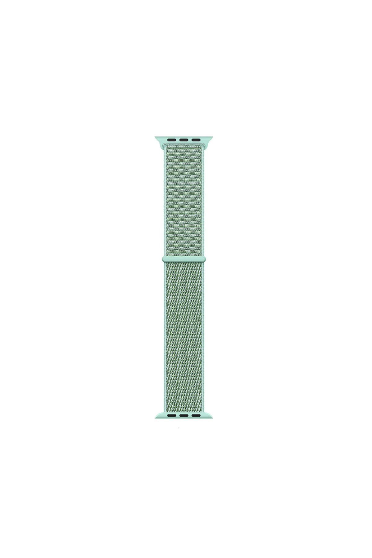 Watch uyumlu 40mm Kordon Band-03 Serisi Hasır Strap Kayış-Sea Salt