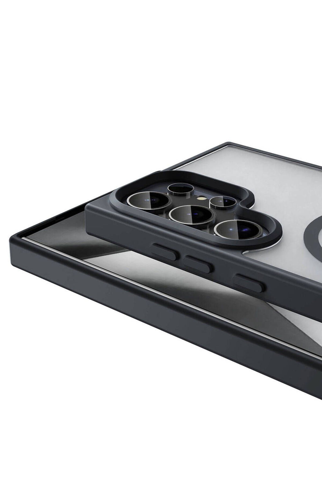 Galaxy S23 Ultra Kılıf Magsafe Şarj Özellikli Mat Arka Yüzey Zore Sio Kapak-Gri