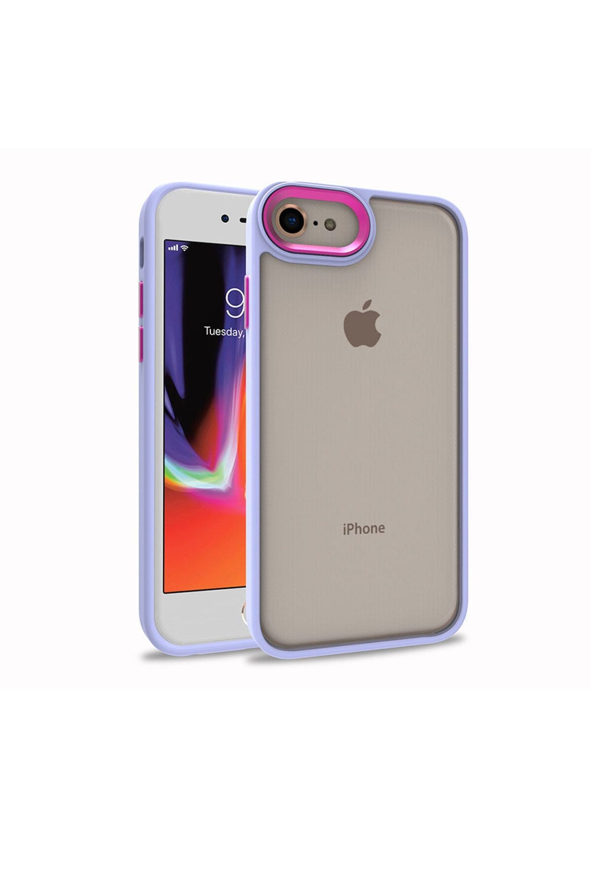 iPhone SE 2022 Uyumlu Zore Flora Kılıf-Siyah