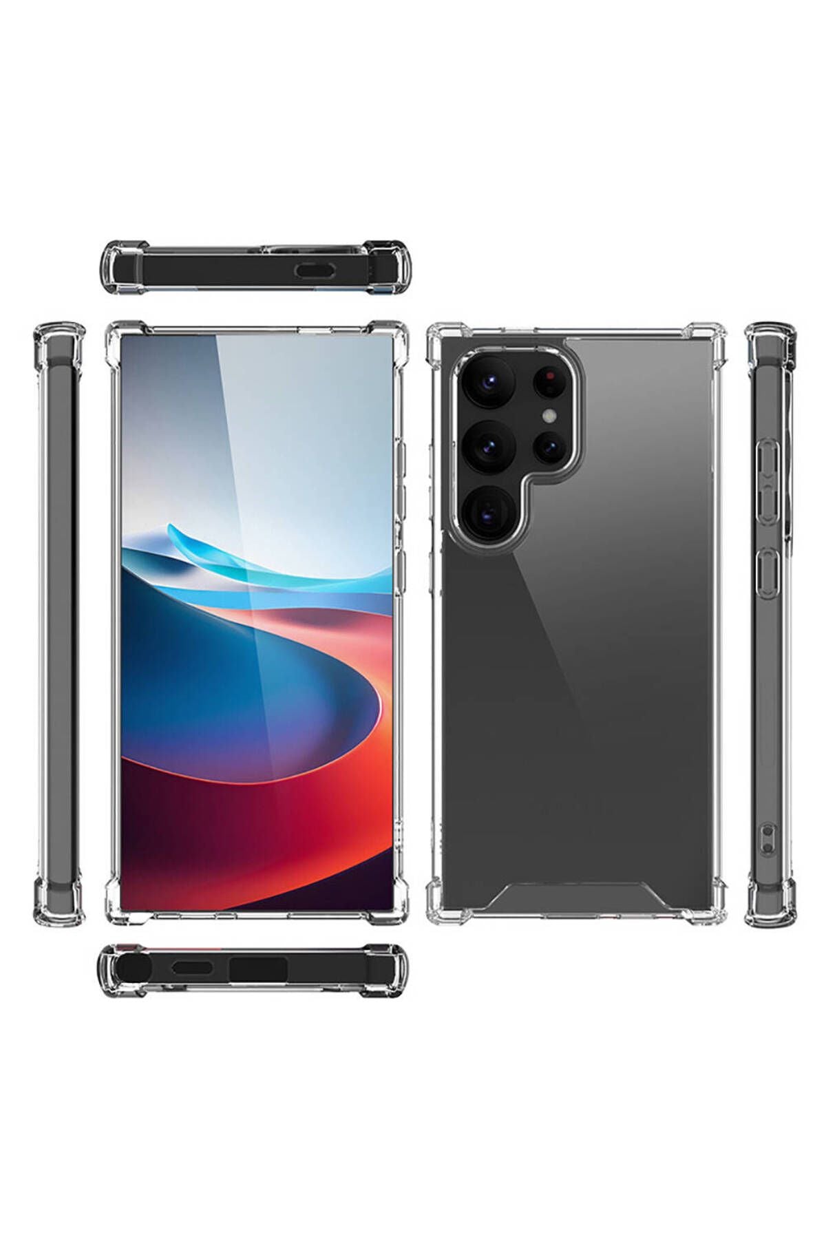 Galaxy S24 Ultra Kılıf Zore Nitro Anti Shock Silikon - Renksiz