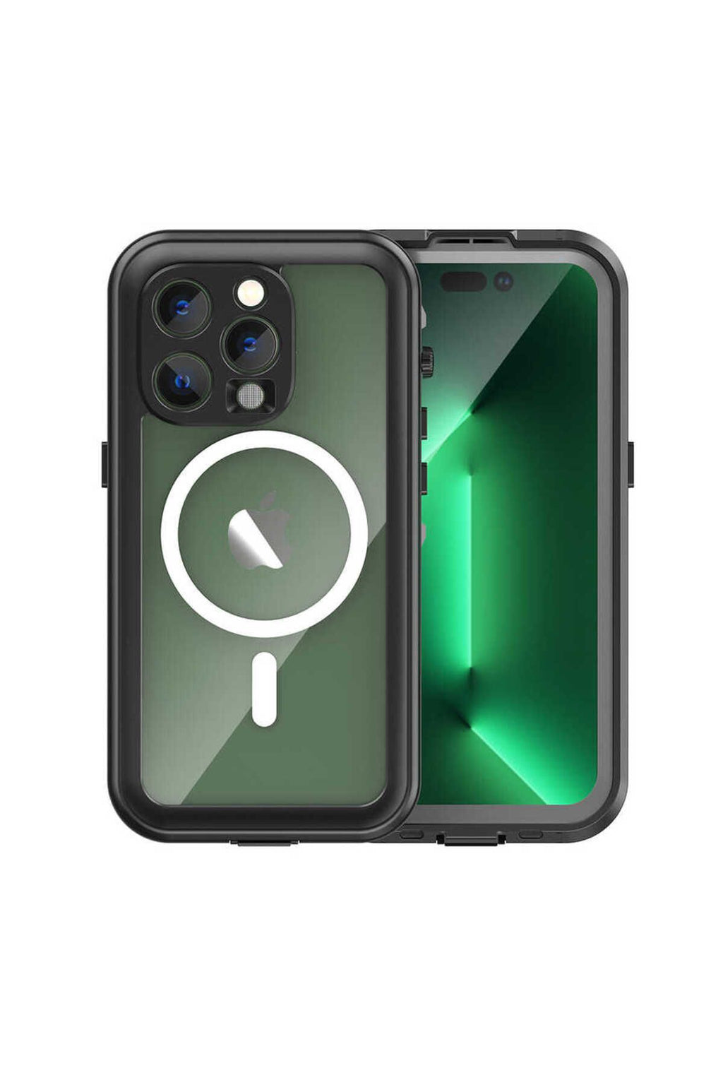 iPhone 14 Pro Uyumlu 1-1 Su Geçirmez Kılıf-Siyah