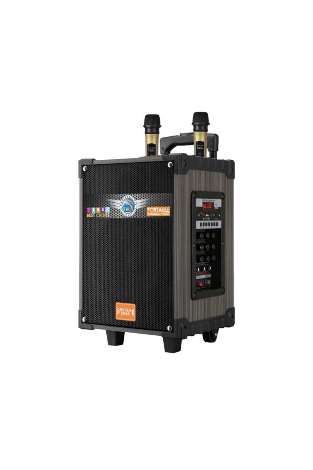 Zore LT-910 Dijital LED Göstergeli FM Radyolu Mikrofonlu Gitar Girişli TWS 10 inç Stereo Bass Kablos
