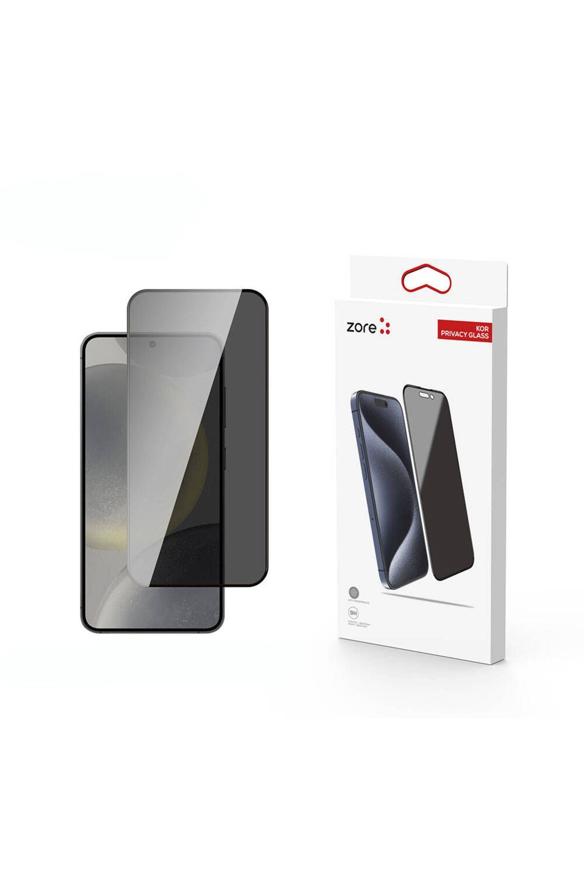 Galaxy S24 Plus Zore Kor Privacy Cam Ekran Koruyucu-Siyah