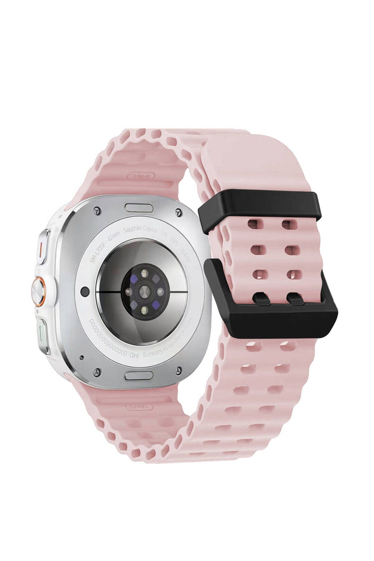 Galaxy Watch Ultra 47mm Zore KRD-118 Tırtıklı Tasarım Silikon Kordon-Mavi