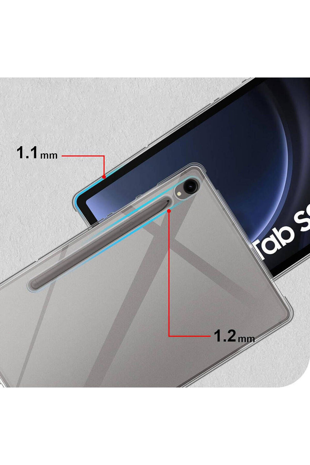 Galaxy Tab S9 Kılıf  Uyumlu Zore Tablet Süper Silikon Kapak-Renksiz