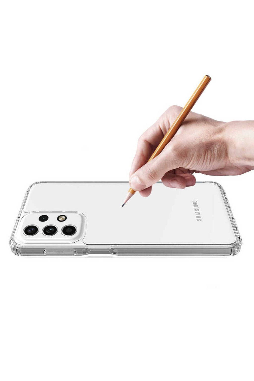 Galaxy A13 4G Kılıf Zore 2mm Anti Shock Silikon - Renksiz