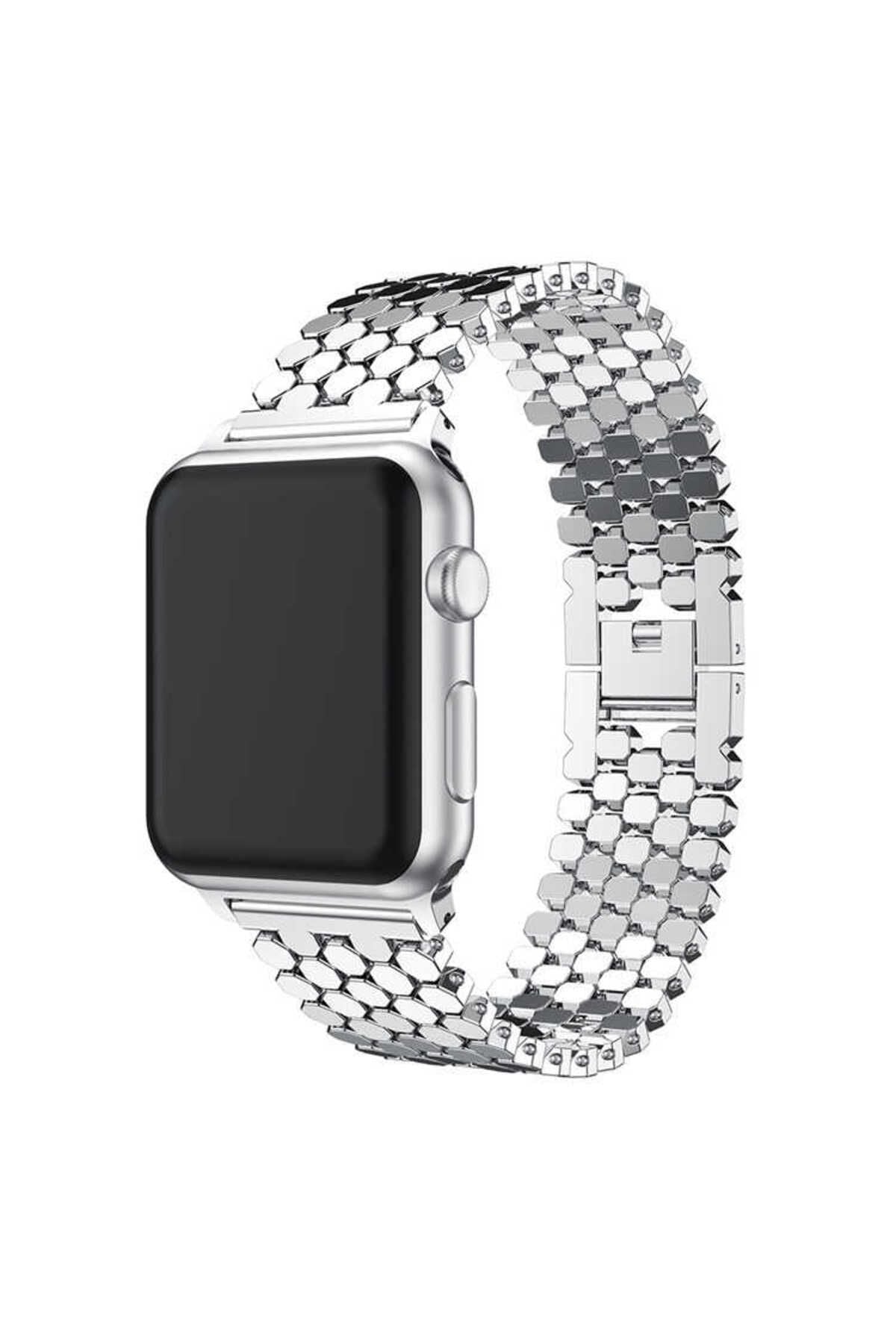 Watch Ultra 49mm Kordon Uyumlu KRD-30 Metal Strap Kayış CLO- Rose Gold