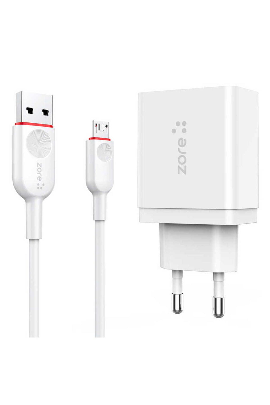 Beyaz XMac Serisi ZR-X2 Micro 2 in 1 Şarj Seti-Zore