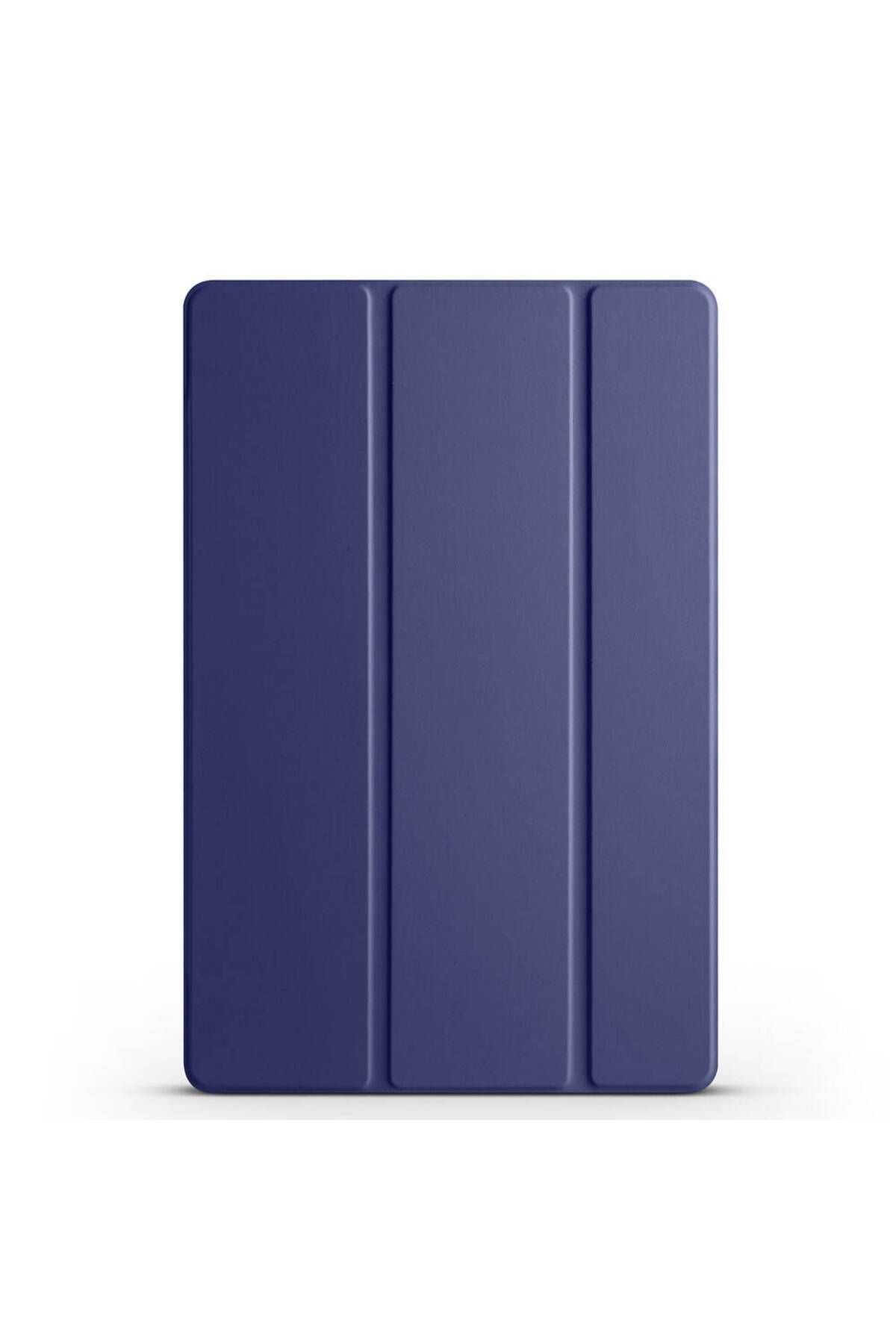 Galaxy Tab A9 Uyumlu Zore Smart Cover Standlı 1-1 Kılıf-Gri