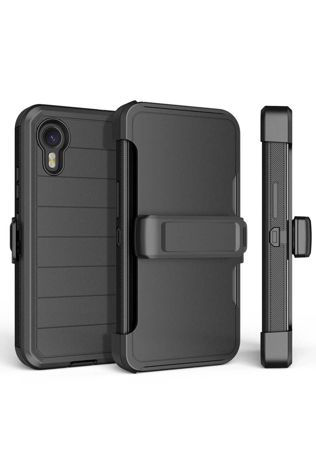 Galaxy XCover7 Pro Kılıf Zore Double Clip Kapak - Siyah