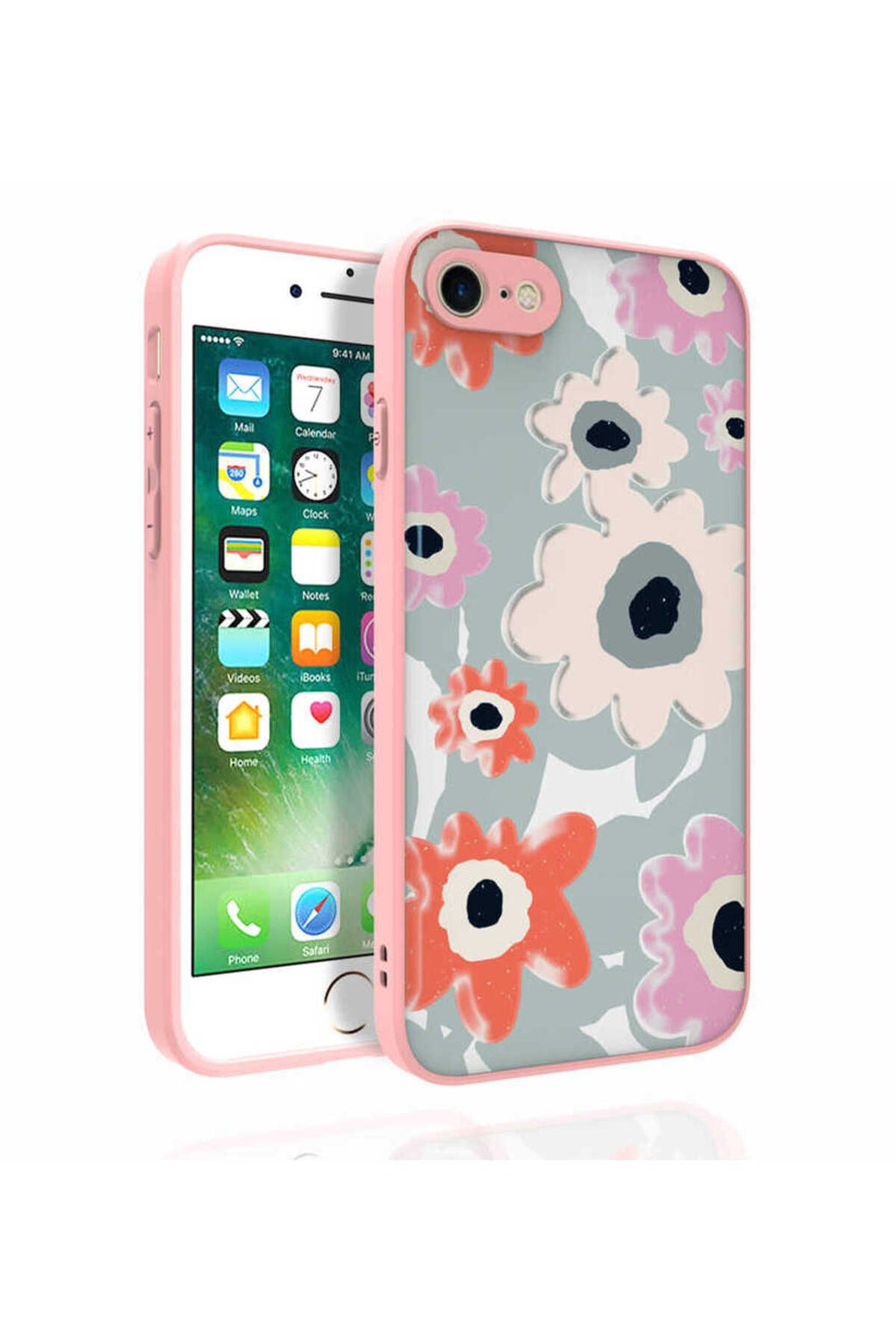 iPhone 8 Kılıf Desenli Kamera Korumalı Parlak Zore Nora Kapak - NO5