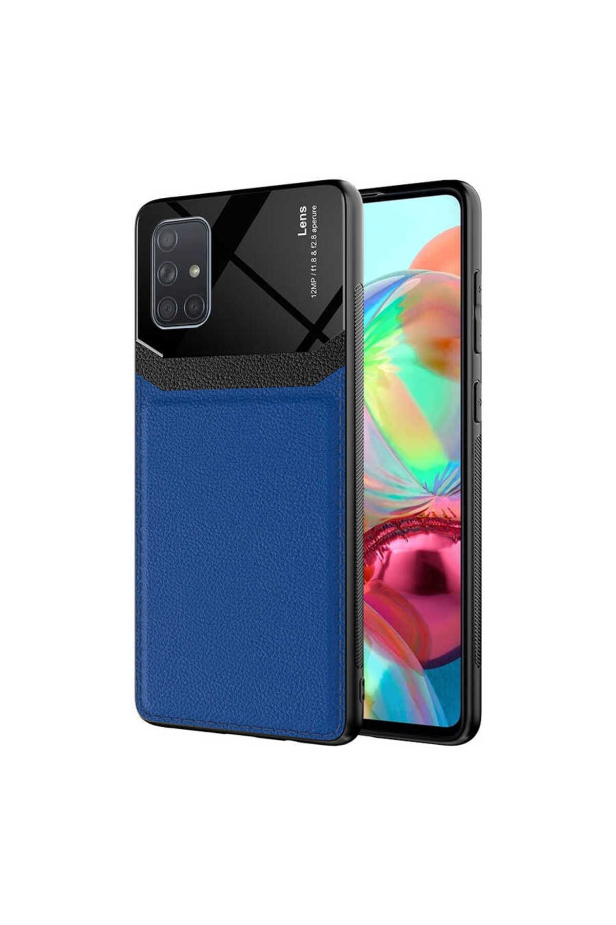 Galaxy A71 Kılıf Zore Emiks Kapak - Lacivert