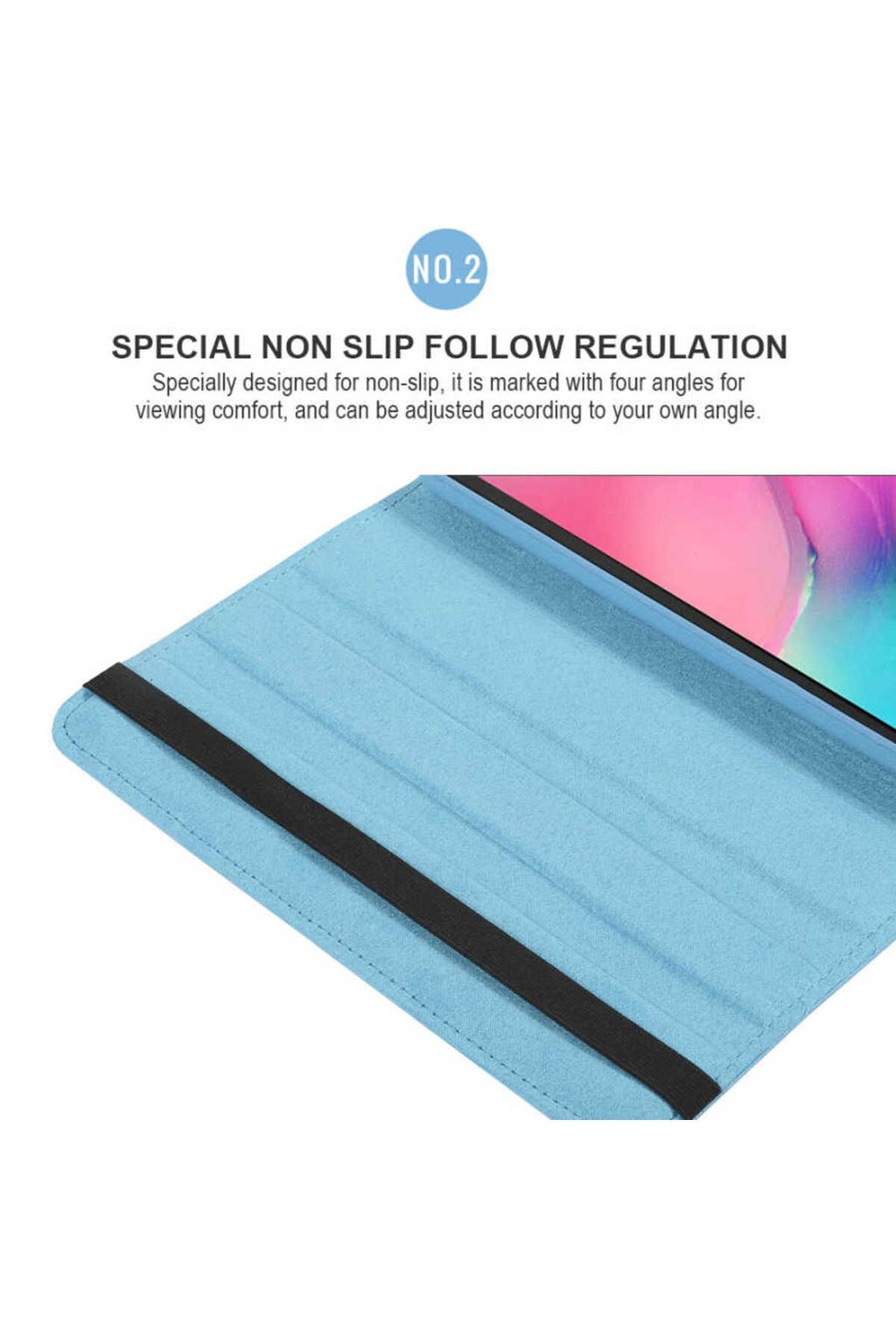 Galaxy T720 Tab S5E  Uyumlu Zore Dönebilen Standlı Kılıf-Pembe