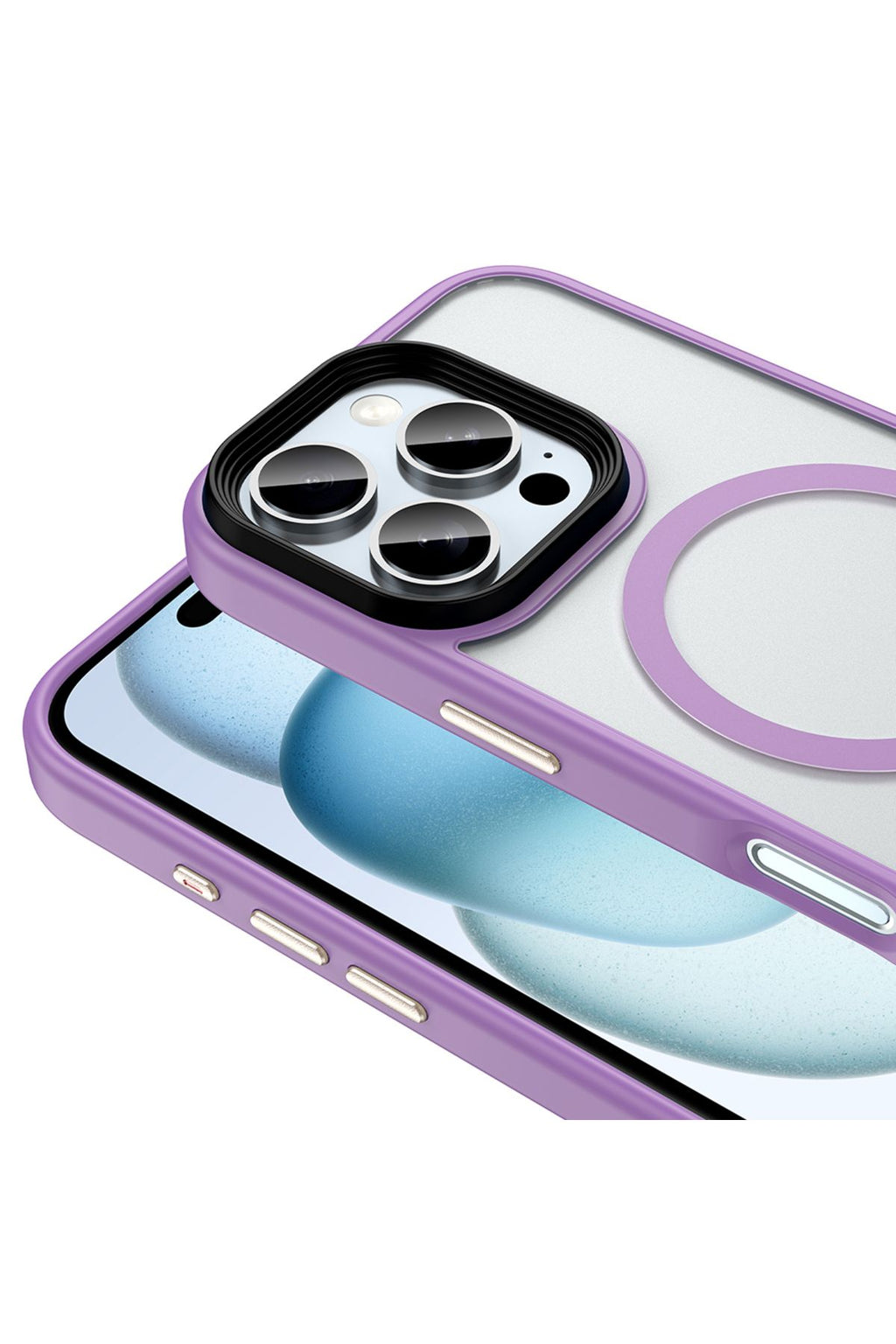 iPhone 16 Pro Kılıf Mat Arka Yüzey Wireless Şarj Özellikli Zore Flet Magsafe Kapak - Desert Titanyum