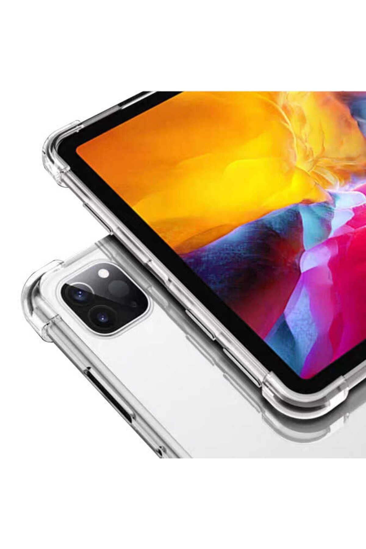 iPad Pro 12.9 2020 (4.Nesil) - Uyumlu Uyumlu Zore Tablet Nitro Anti Shock Silikon Kapak-Renksiz