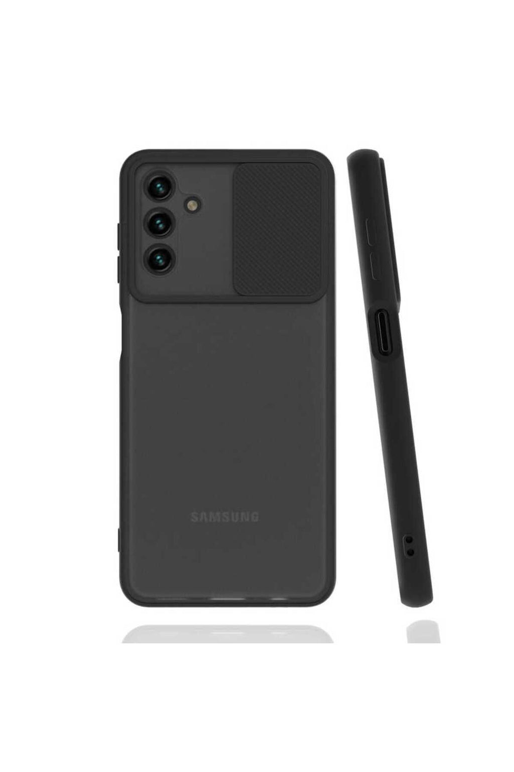 Galaxy A13 5G Kılıf Zore Lensi Kapak - Siyah