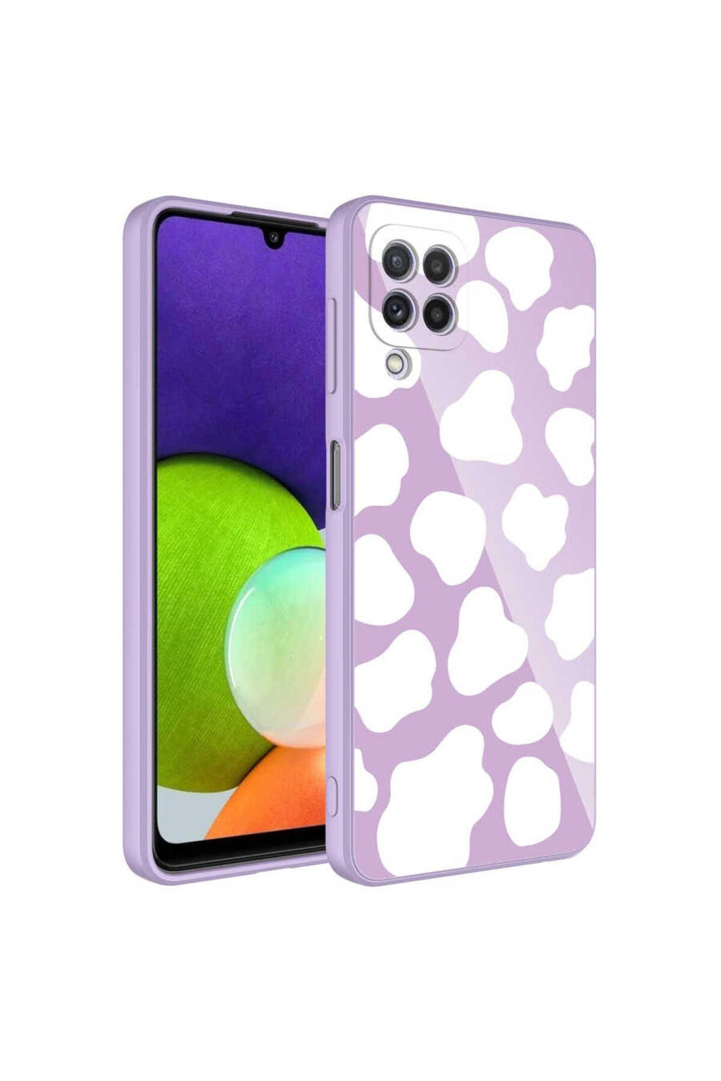 Galaxy A22 4G Kılıf Kamera Korumalı Desenli Sert Silikon RNTC Epoksi Kapak - NO5