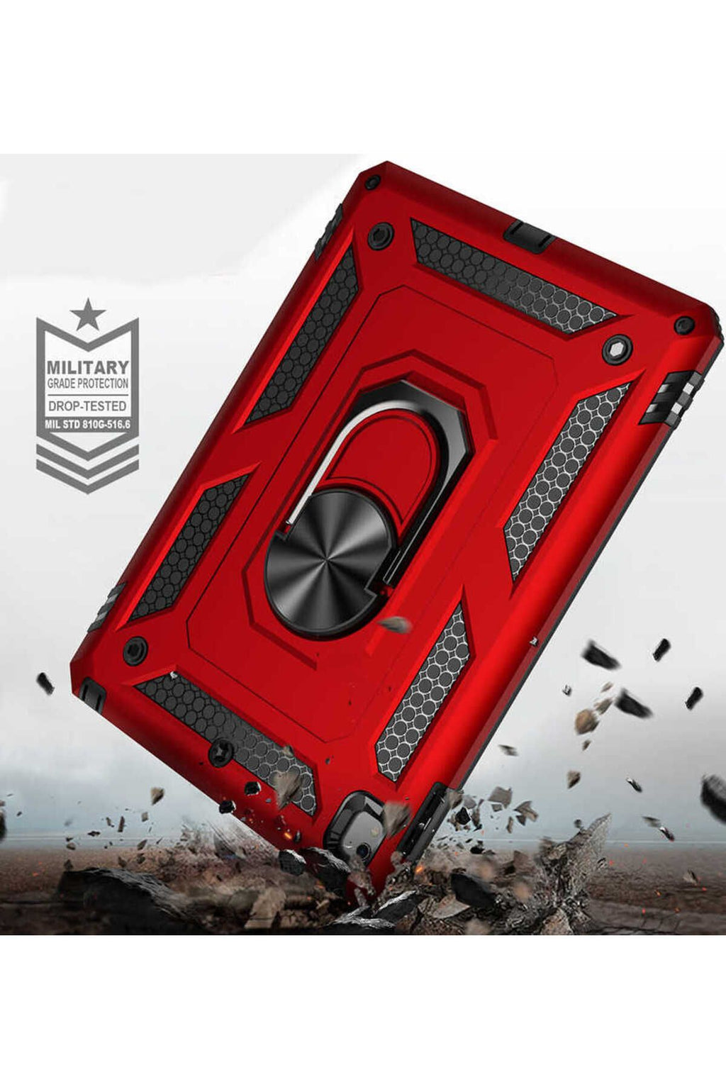 iPad 9.7 2017 (5.Nesil) - Uyumlu Uyumlu Zore Tablet Vega Kapak-Kırmızı