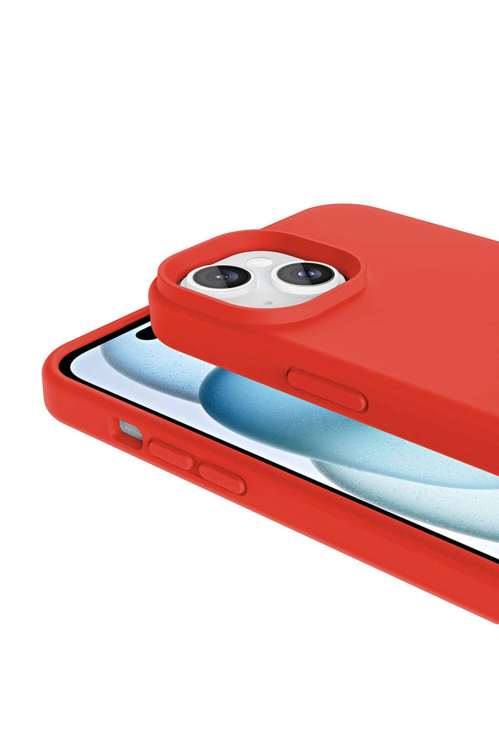 iPhone 15 Plus Kılıf Magsafe Şarj Özellikli Sıvı Teknolojili Silinebilir Sert Zore Kivi Kapak-Pembe