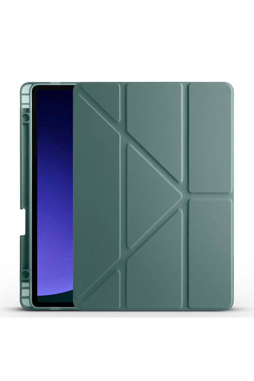 Galaxy Tab S9 Kılıf  Uyumlu Zore Tri Folding Kalem Bölmeli Standlı Kılıf-Rose Gold