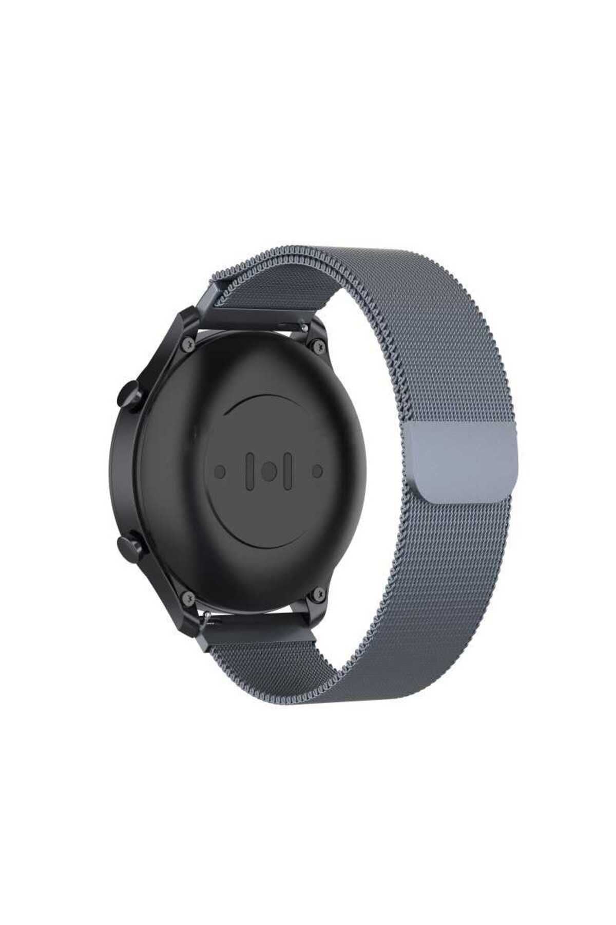 Galaxy Watch 46mm (22mm) Uyumlu KRD-12 Metal Zore Kordon-Gümüş
