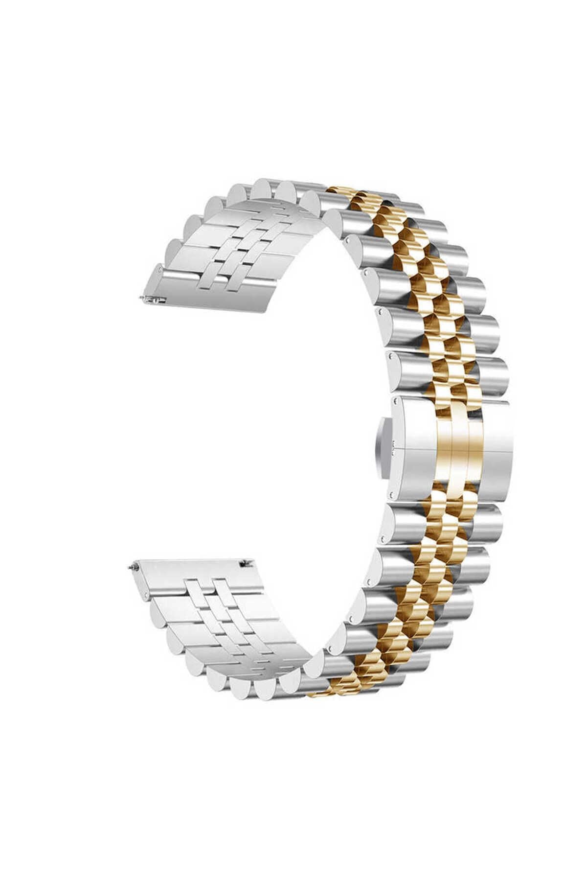 Galaxy Watch 42mm Uyumlu KRD-36 20mm Metal Zore Kordon-Rose Gold