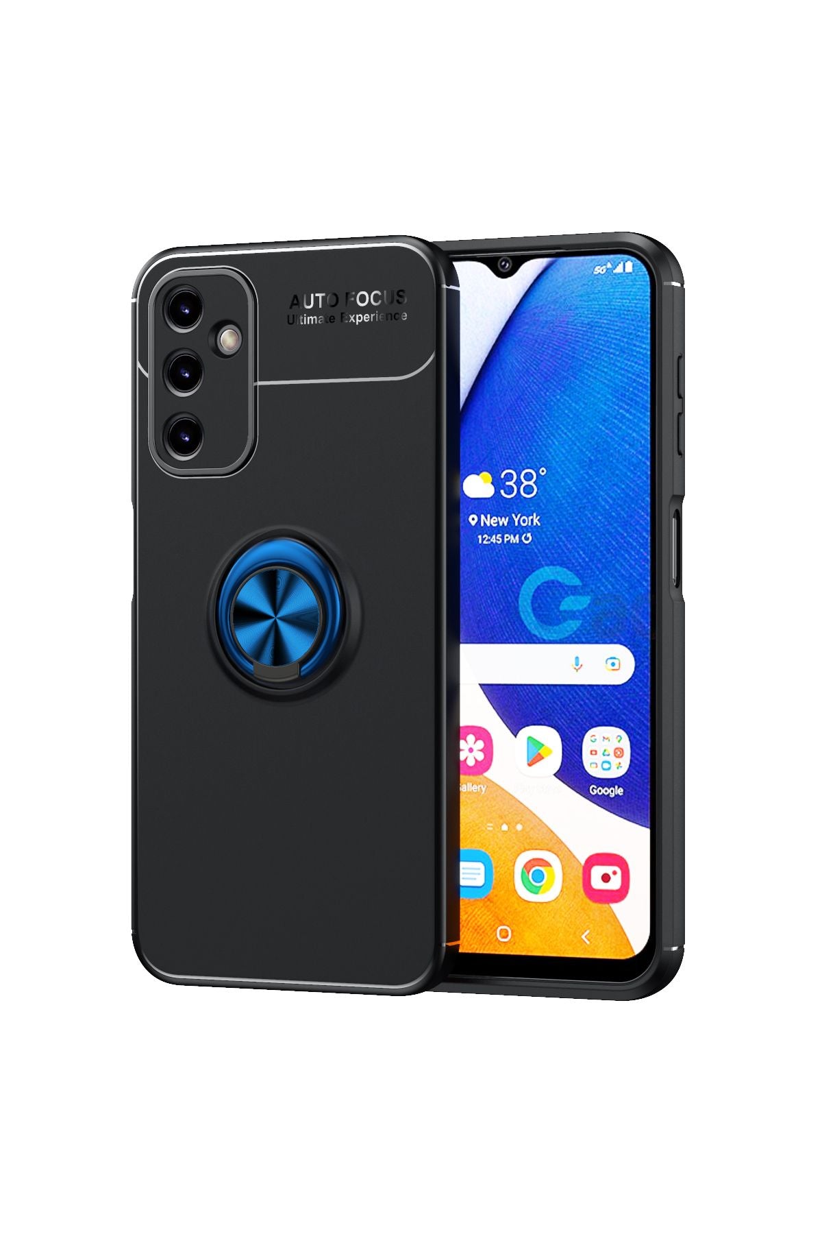 Galaxy A14 Kılıf Zore Ravel Silikon Kapak - Siyah