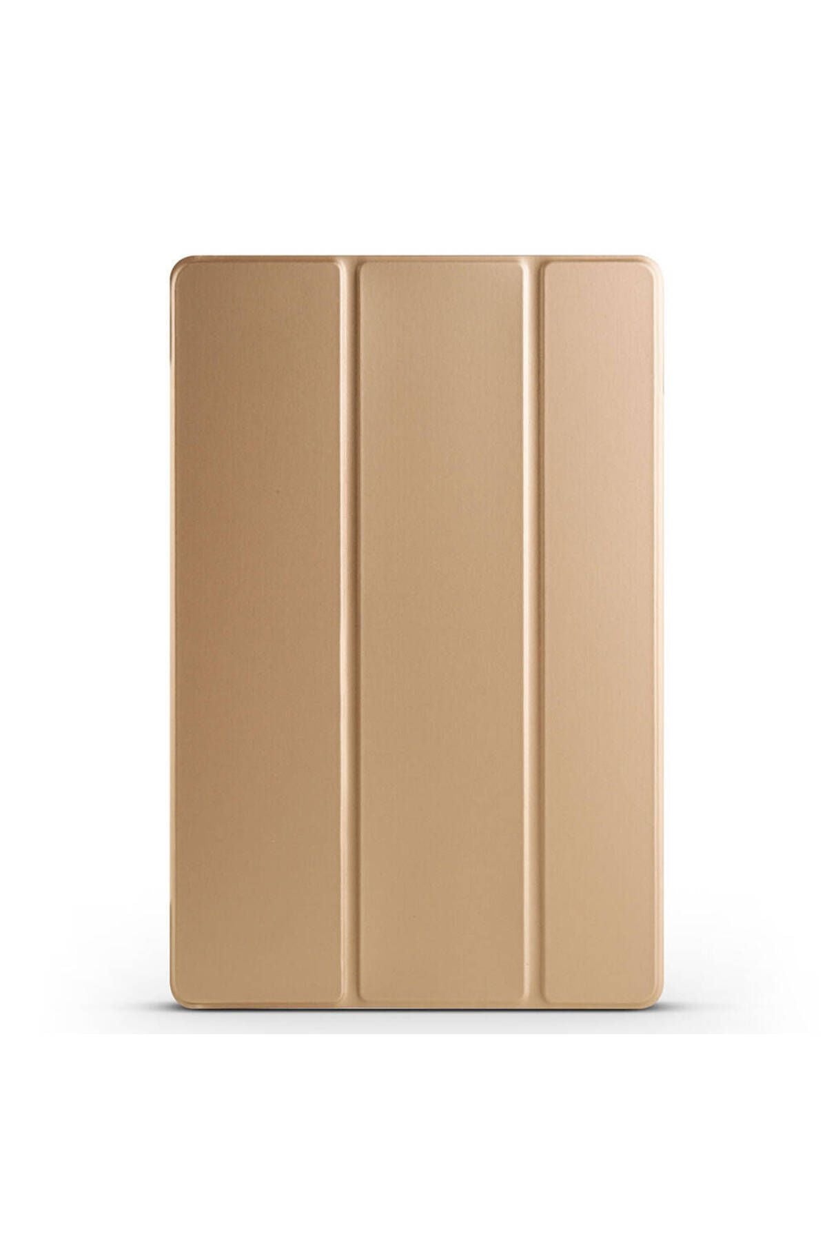Galaxy Tab S9 FE Plus Uyumlu Zore Smart Cover Standlı 1-1 Kılıf-Gold