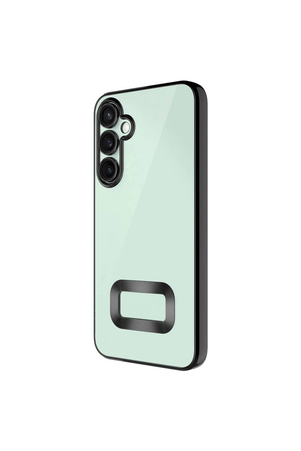 Galaxy A55 Kılıf Kamera Korumalı Logo Gösteren Zore Omega Kapak - Gümüş