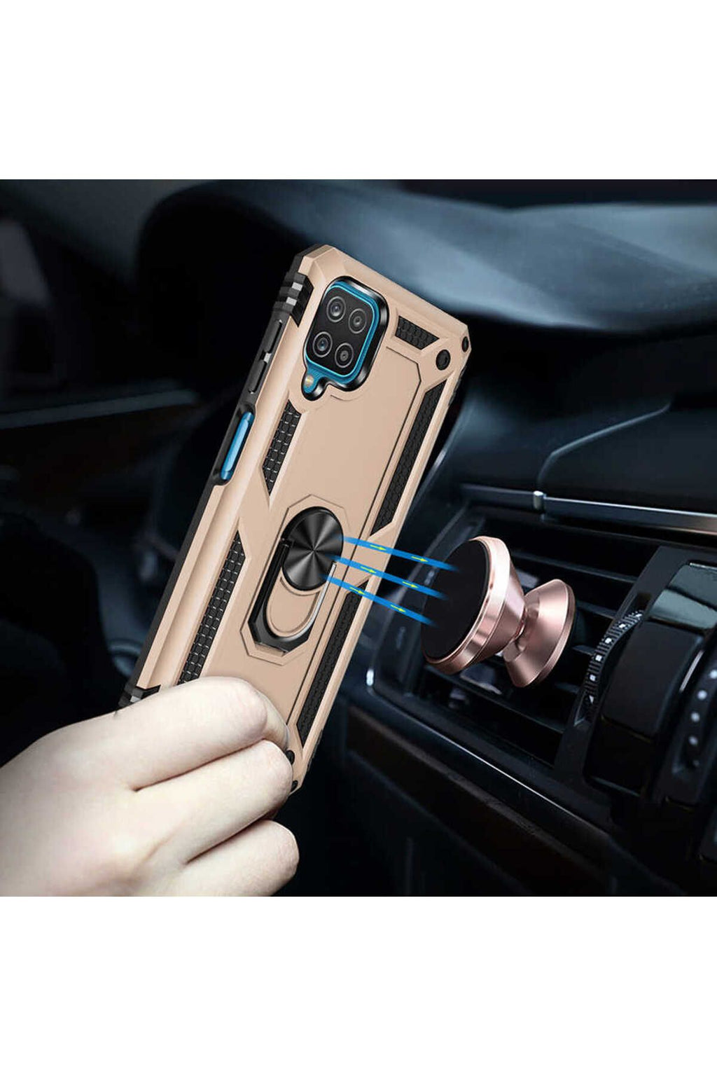 Galaxy A22 4G Kılıf Zore Vega Kapak - Siyah