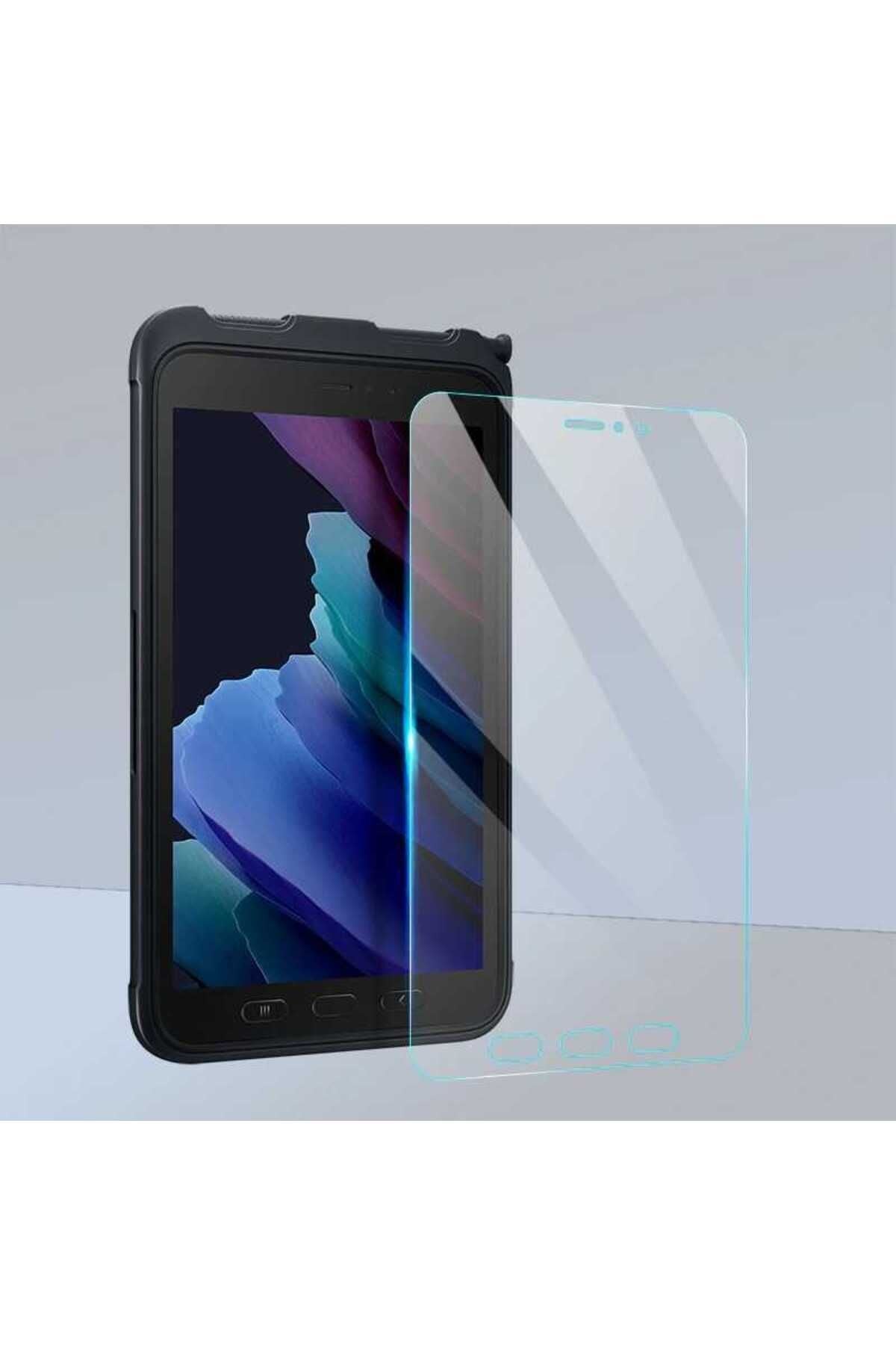 Galaxy Tab Active 3 T577 Uyumlu Zore Tablet Temperli Cam Ekran Koruyucu-Renksiz