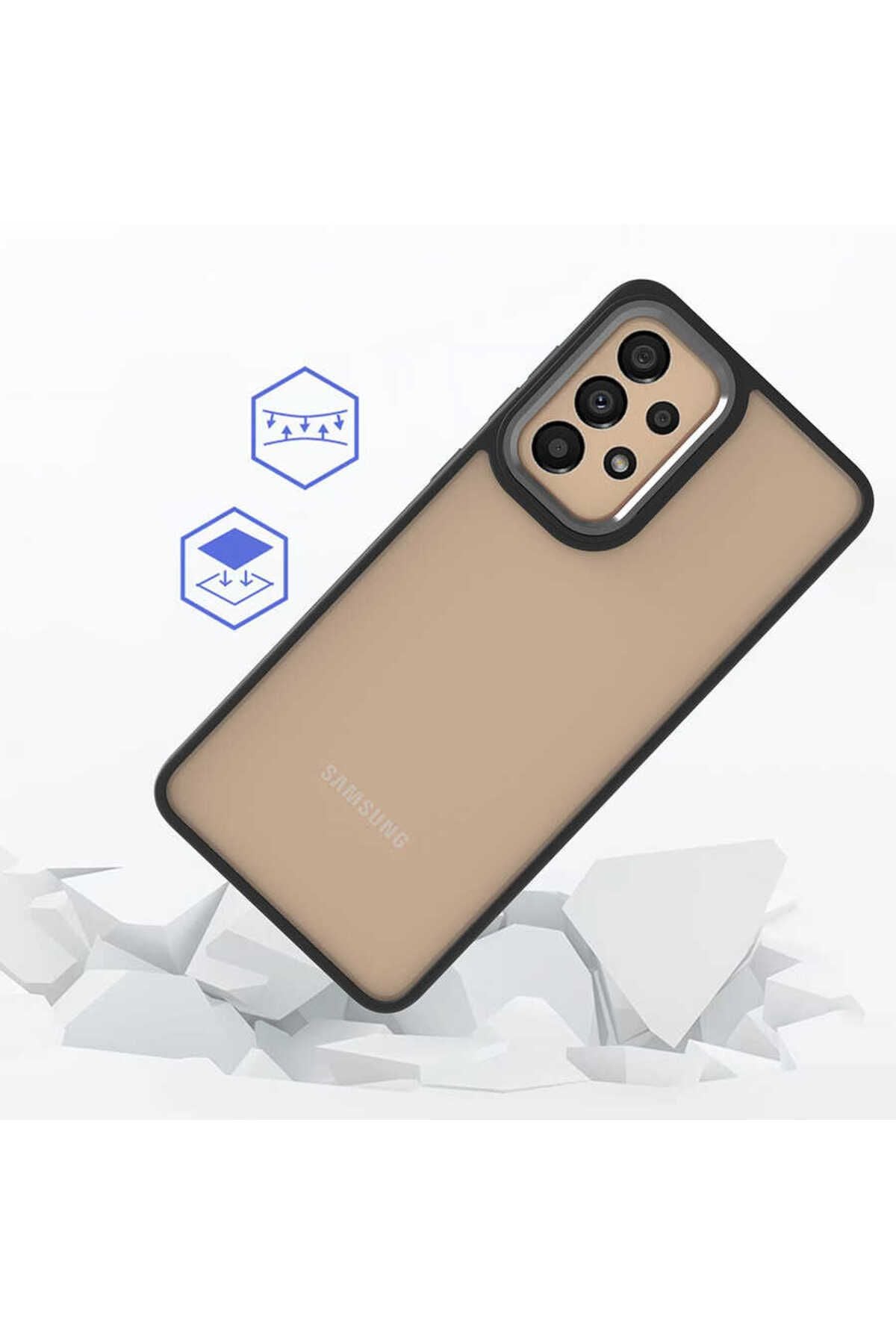 Galaxy A52 Kılıf Zore Flora Kapak - Mavi