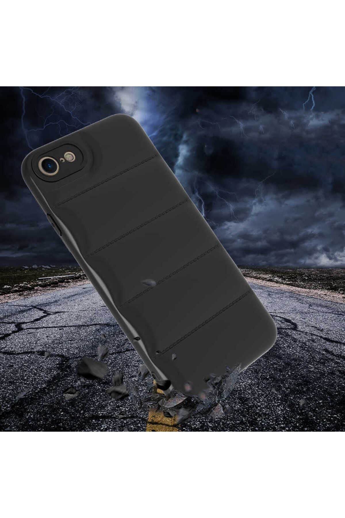 iPhone SE 2022 Uyumlu Zore Kasis Kılıf-Kahverengi