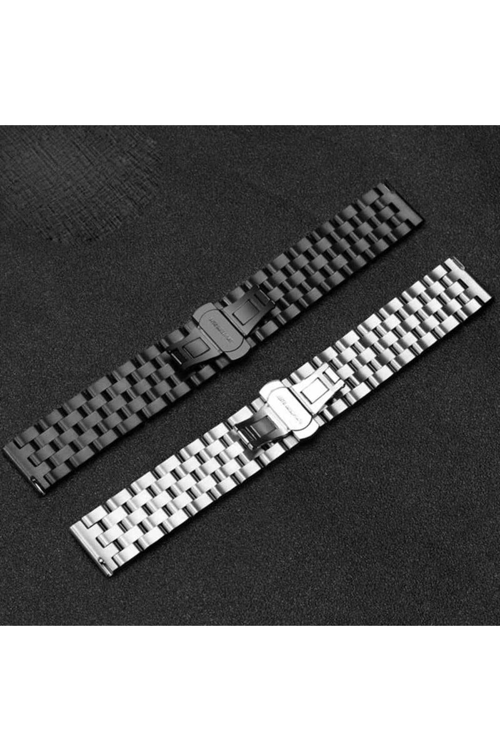 Galaxy Watch 42mm (20mm) Uyumlu KRD-20 Metal Zore Kordon Gümüş