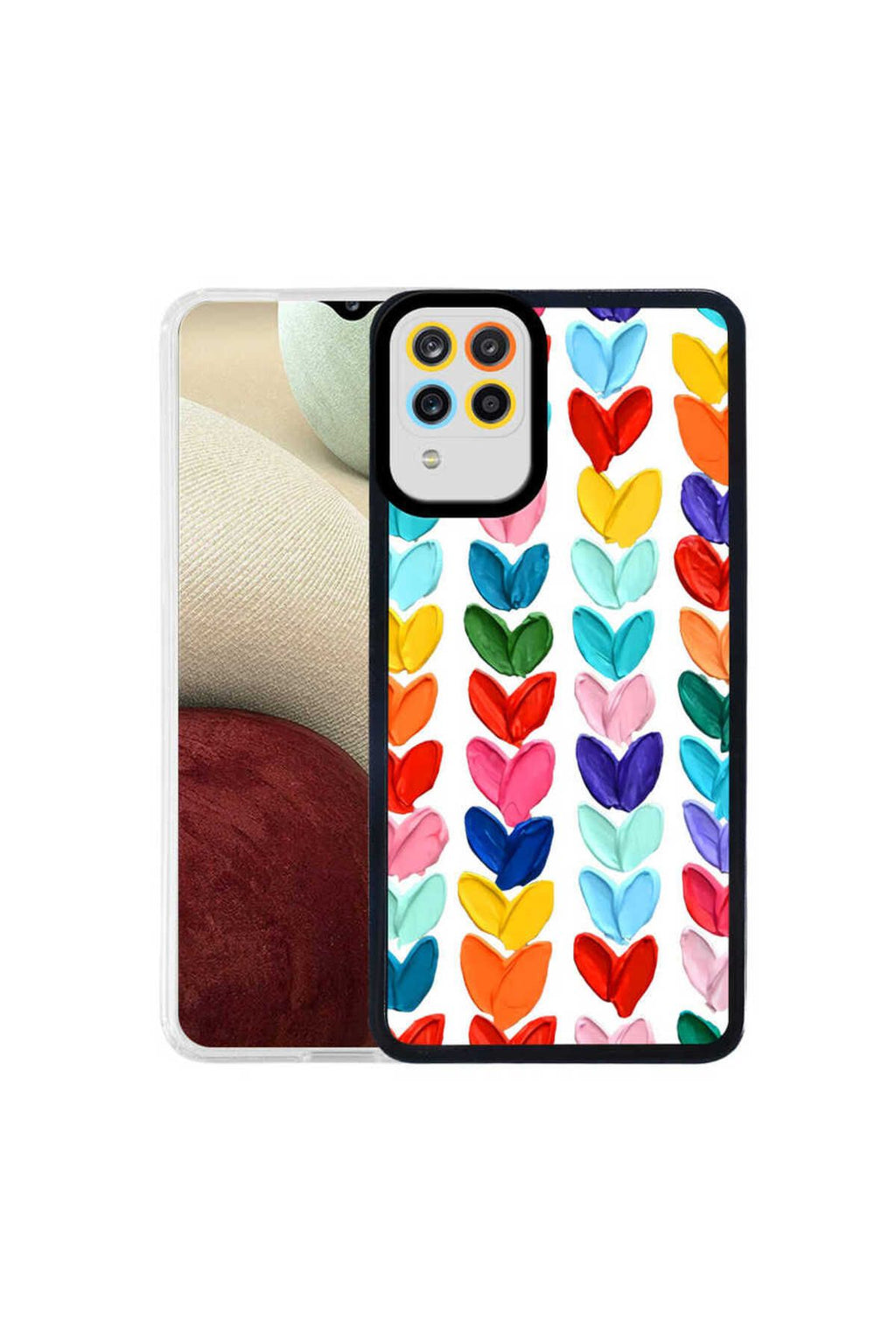 Galaxy A12 Kılıf Zore M-Fit Desenli Kapak - Heart No6
