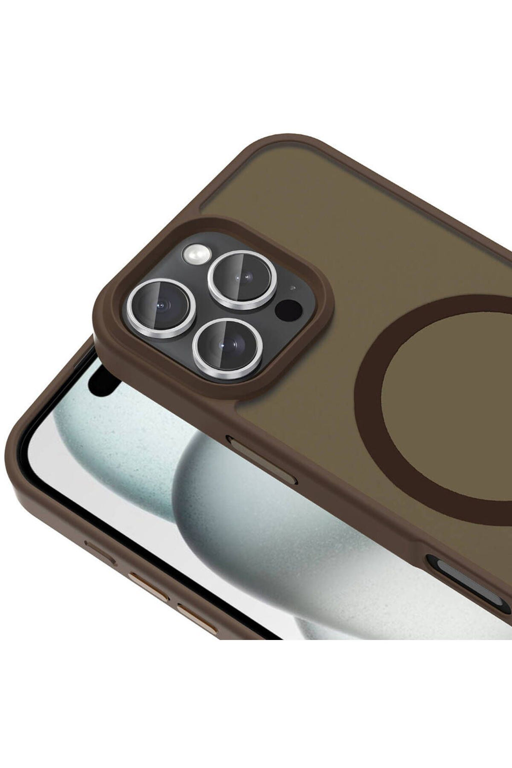 iPhone 16 Pro Max Kılıf Magsafe Şarj Özellikli Mat Arka Yüzey Zore Sio Kapak - Mavi