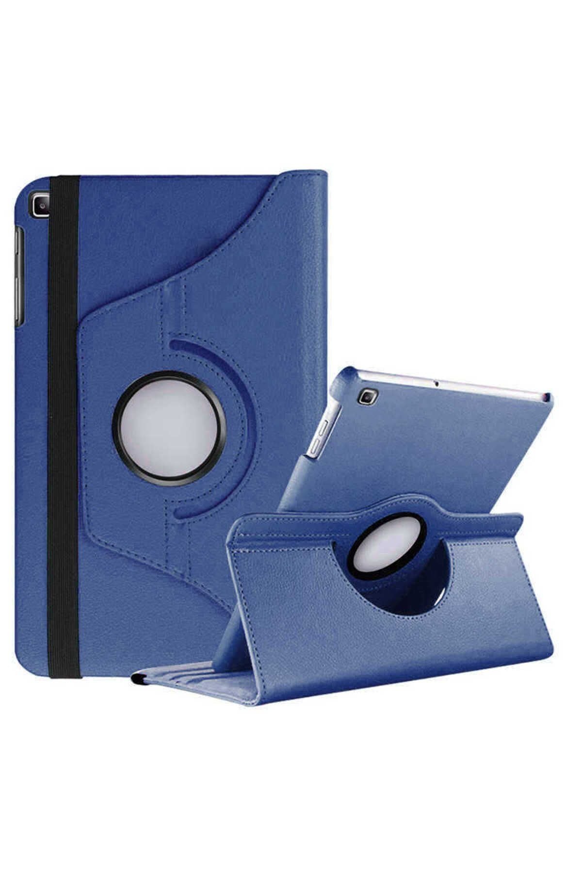 Galaxy Tab A 10.1 (2019) T510  Uyumlu Zore Dönebilen Standlı Kılıf-Mavi