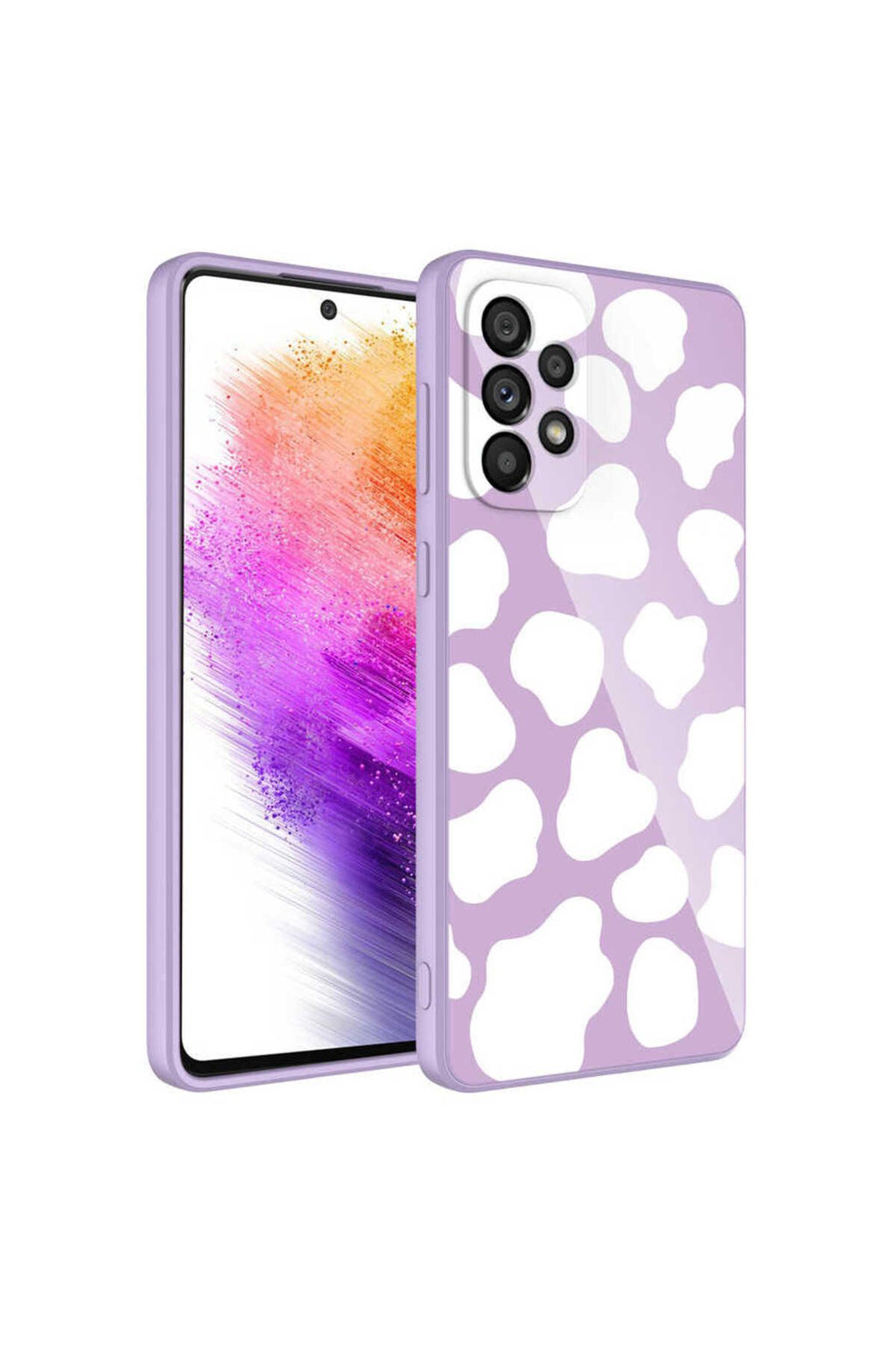 Galaxy A52 Kılıf Kamera Korumalı Desenli Sert Silikon Zore Epoksi Kapak - NO6