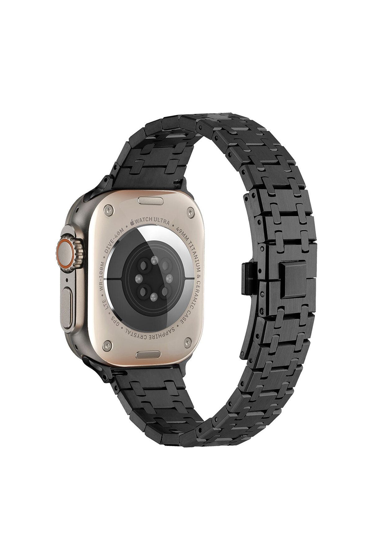 Watch Ultra 49mm Uyumlu KRD-83 Metal Zore Kordon-Rose Gold
