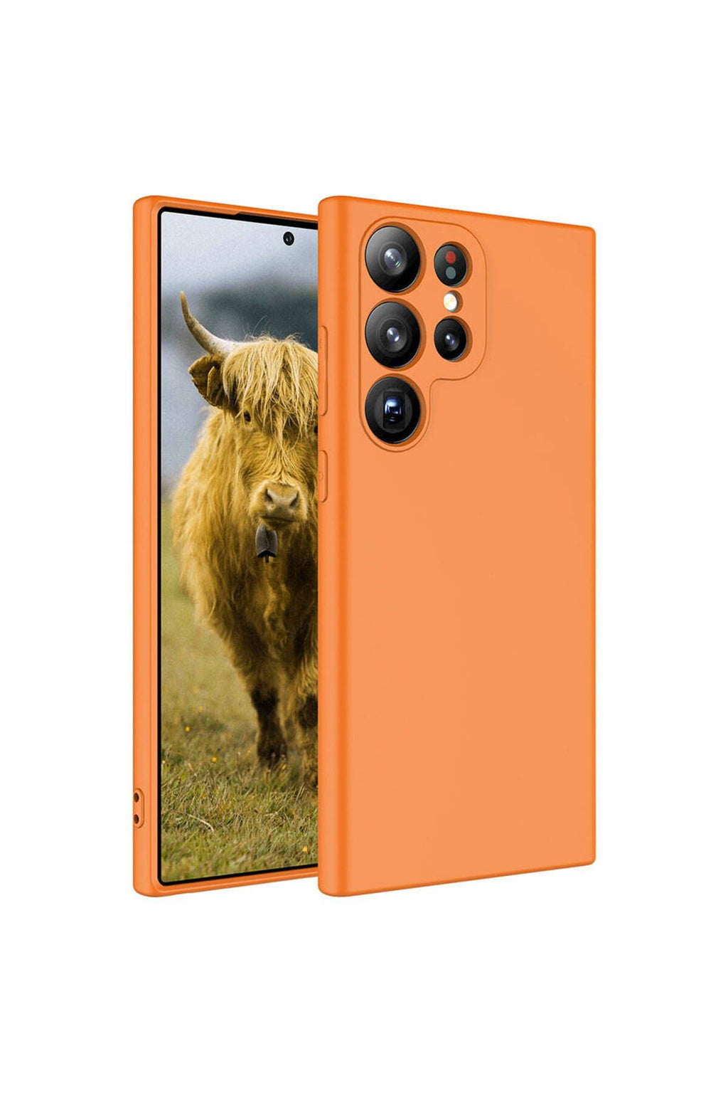 Galaxy S23 Ultra Uyumlu Zore Mara Lansman Kılıf-Turuncu
