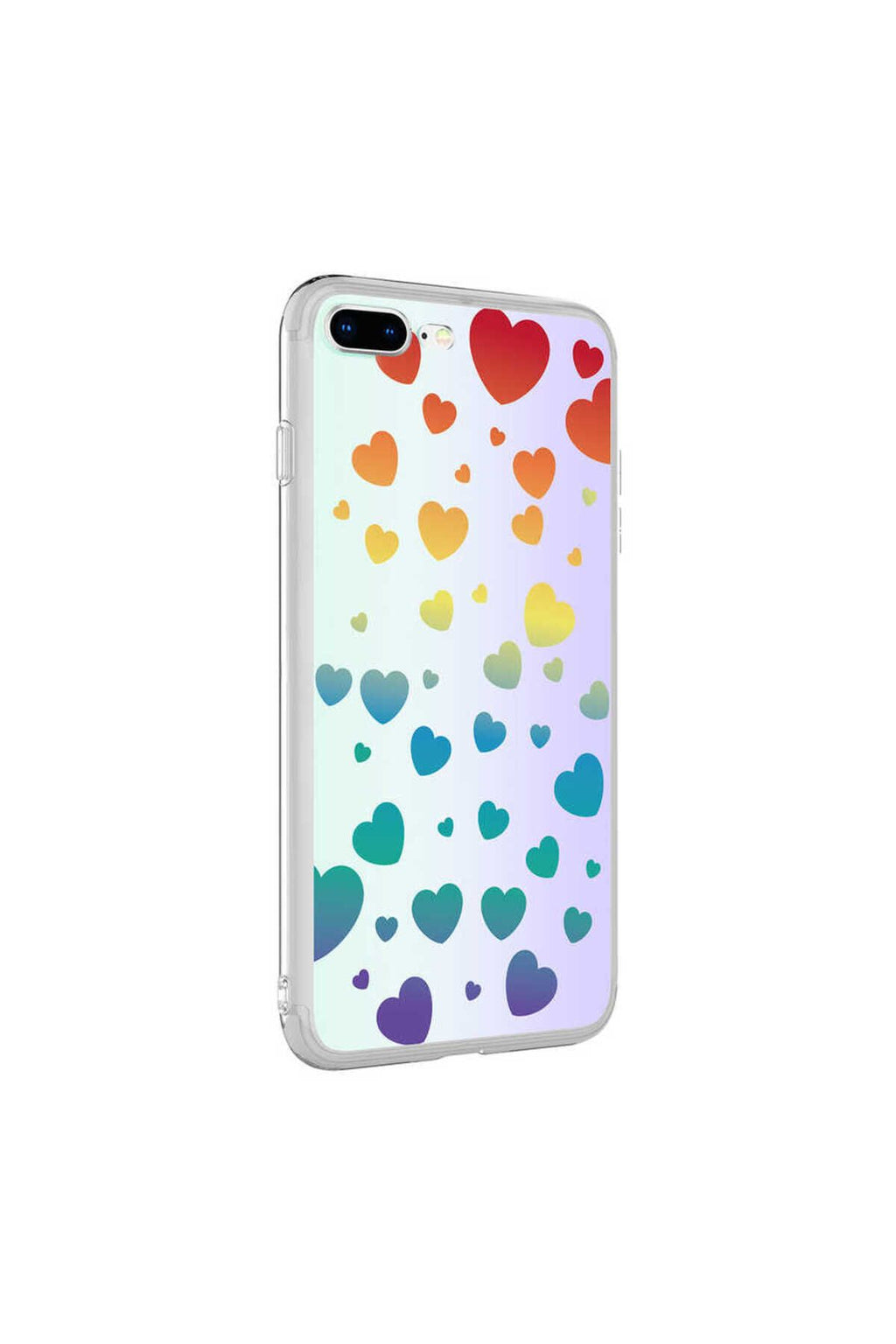 iPhone 8 Plus Kılıf WNX M-Blue Desenli Kapak - Heart No3
