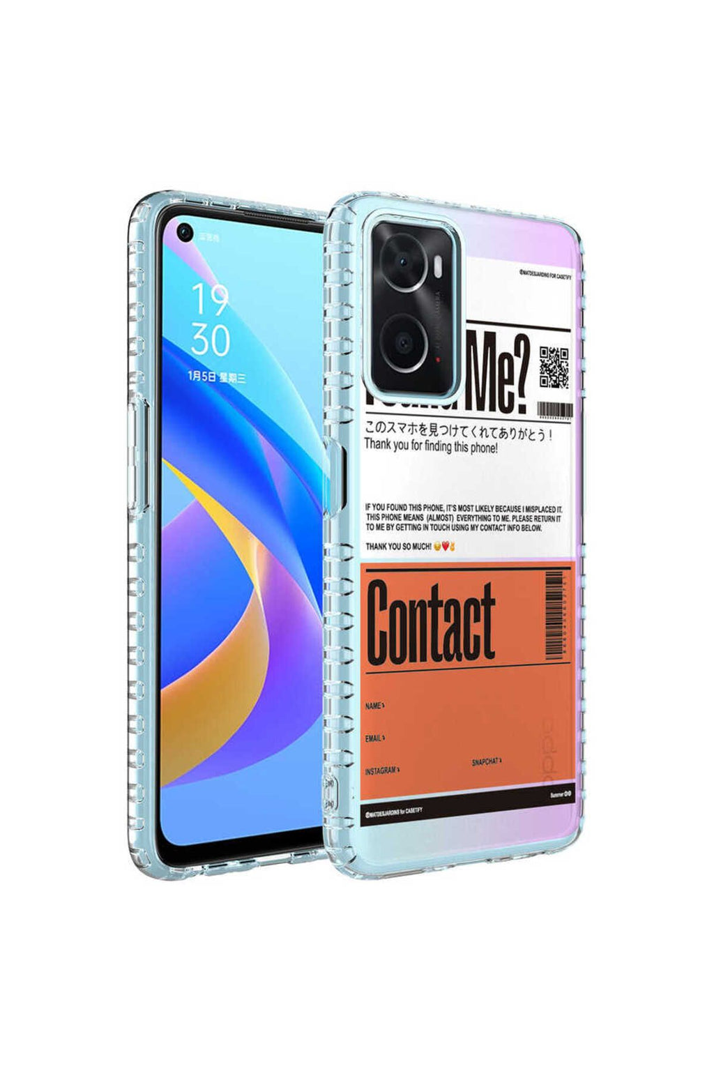 A96 4G Kılıf Airbag Kenarlı Renkli Desenli Silikon Zore Elegans Kapak - NO3