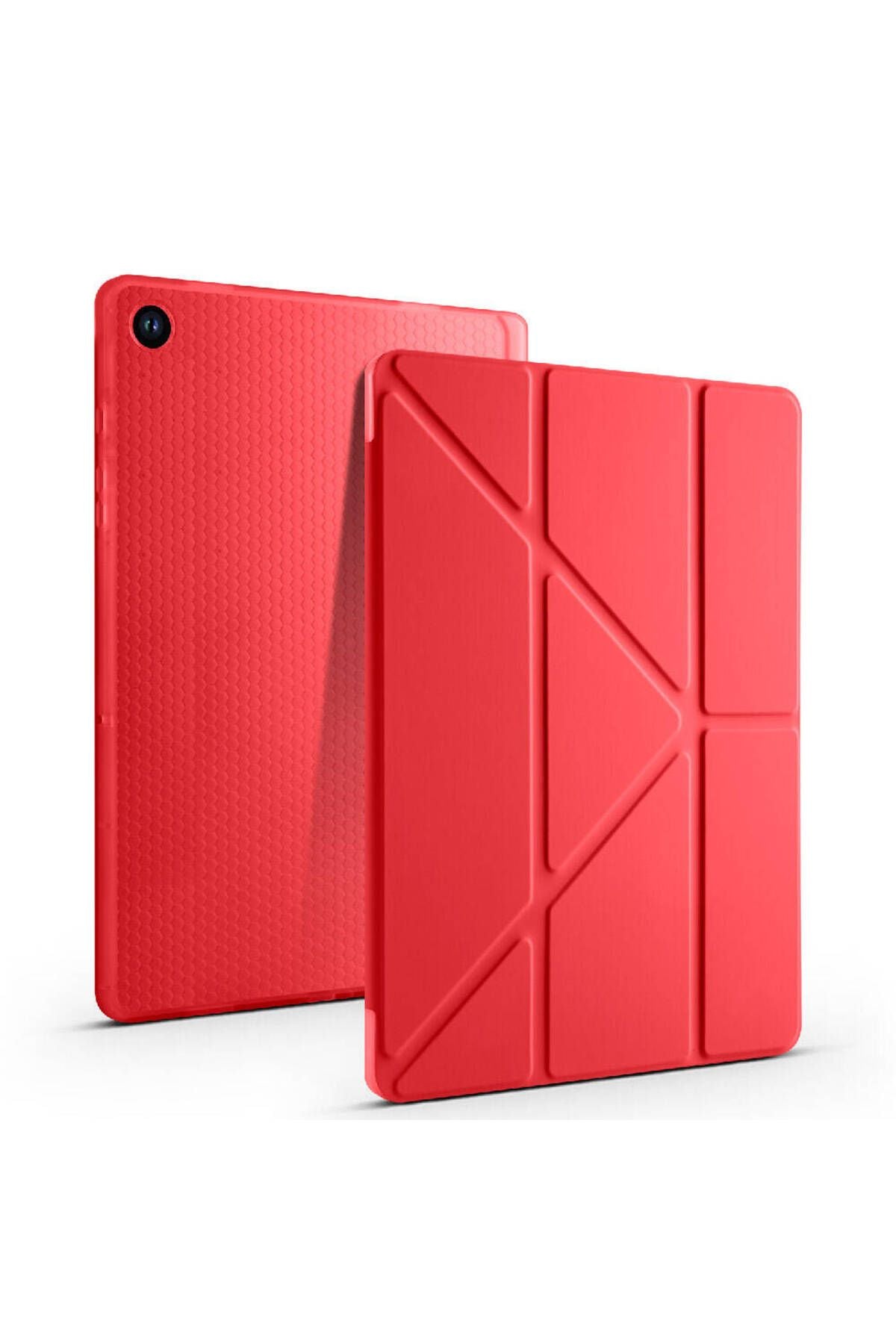Galaxy Tab A9 Plus Kılıf Uyumlu Zore Tri Folding Kalem Bölmeli Standlı Kılıf-Lacivert